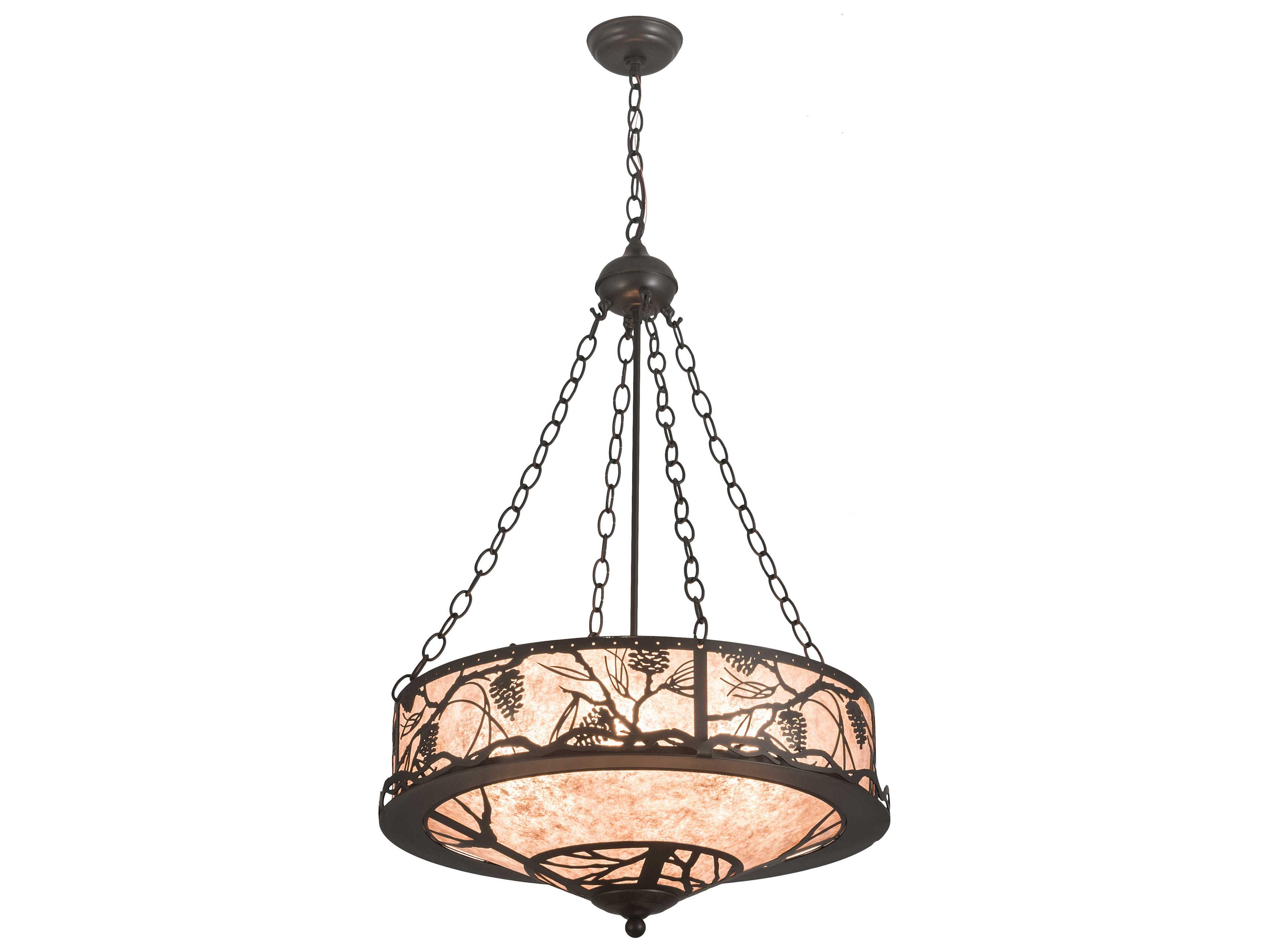 Meyda Whispering Pines 6-Light Bronze LED Pendant