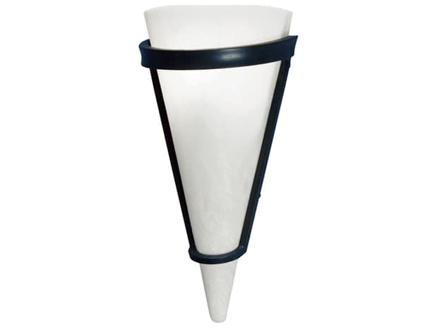 Meyda Perla 1-Light White Black Wall Sconce