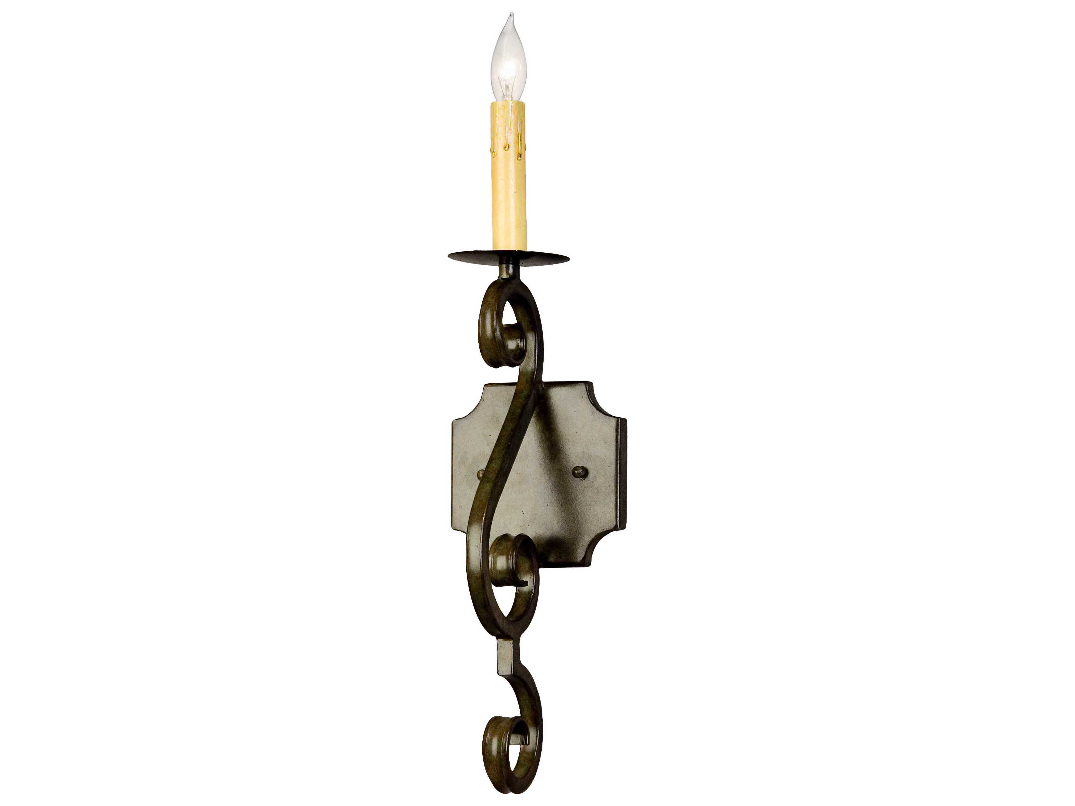 Meyda Piero 1-Light Organic Rust Brown Wall Sconce