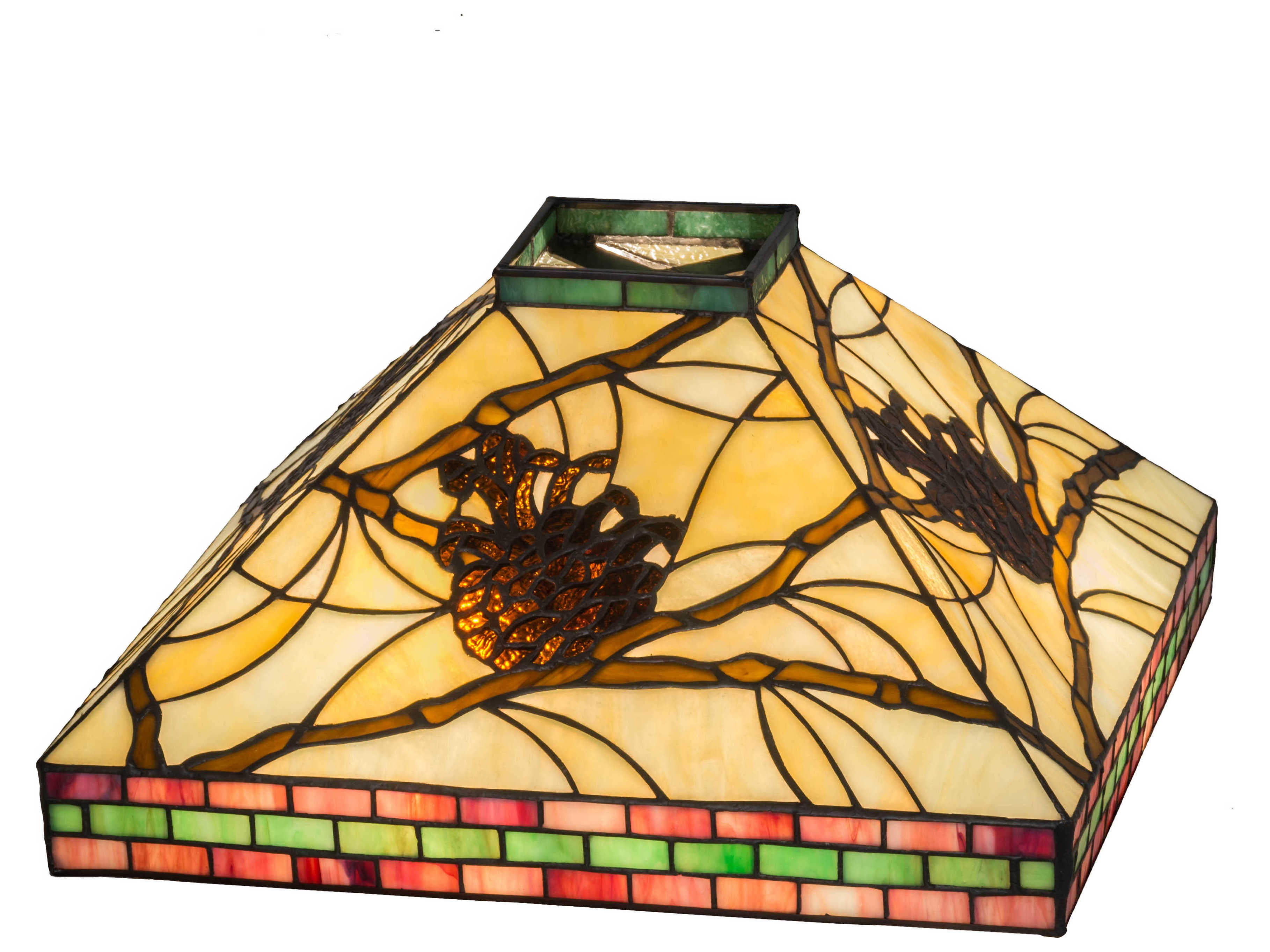 Meyda Pinecone Mission Burgundy Shade