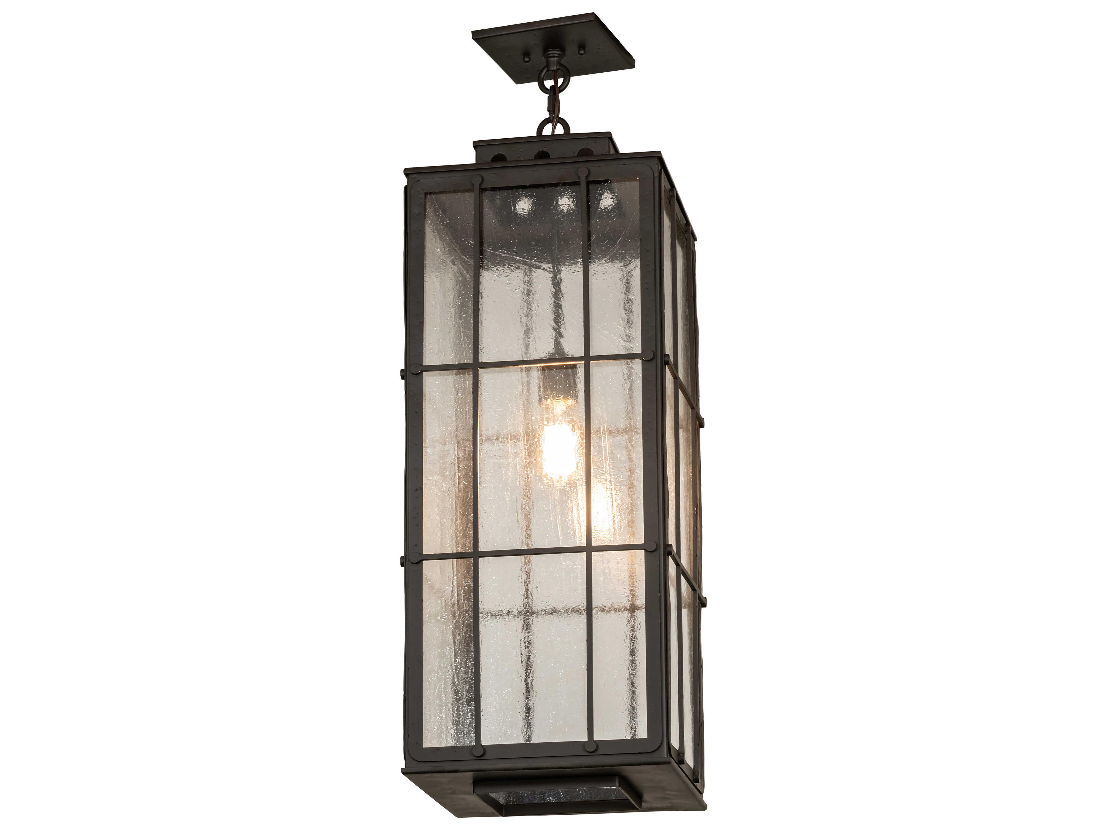 Meyda Pontrefract 1-Light Oil Rubbed Bronze Glass Lantern Mini Pendant