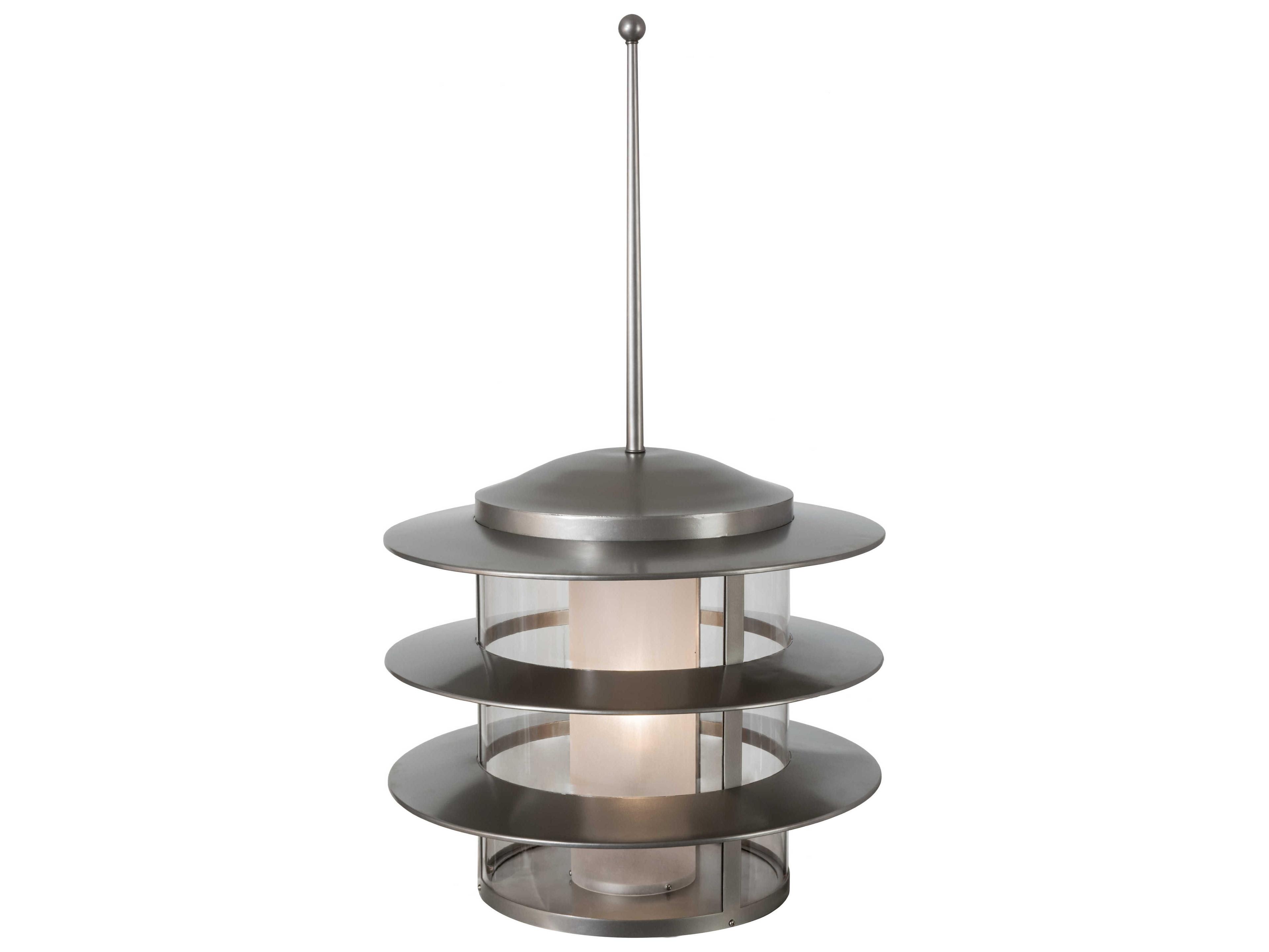 Meyda Glass Outdoor Post Light