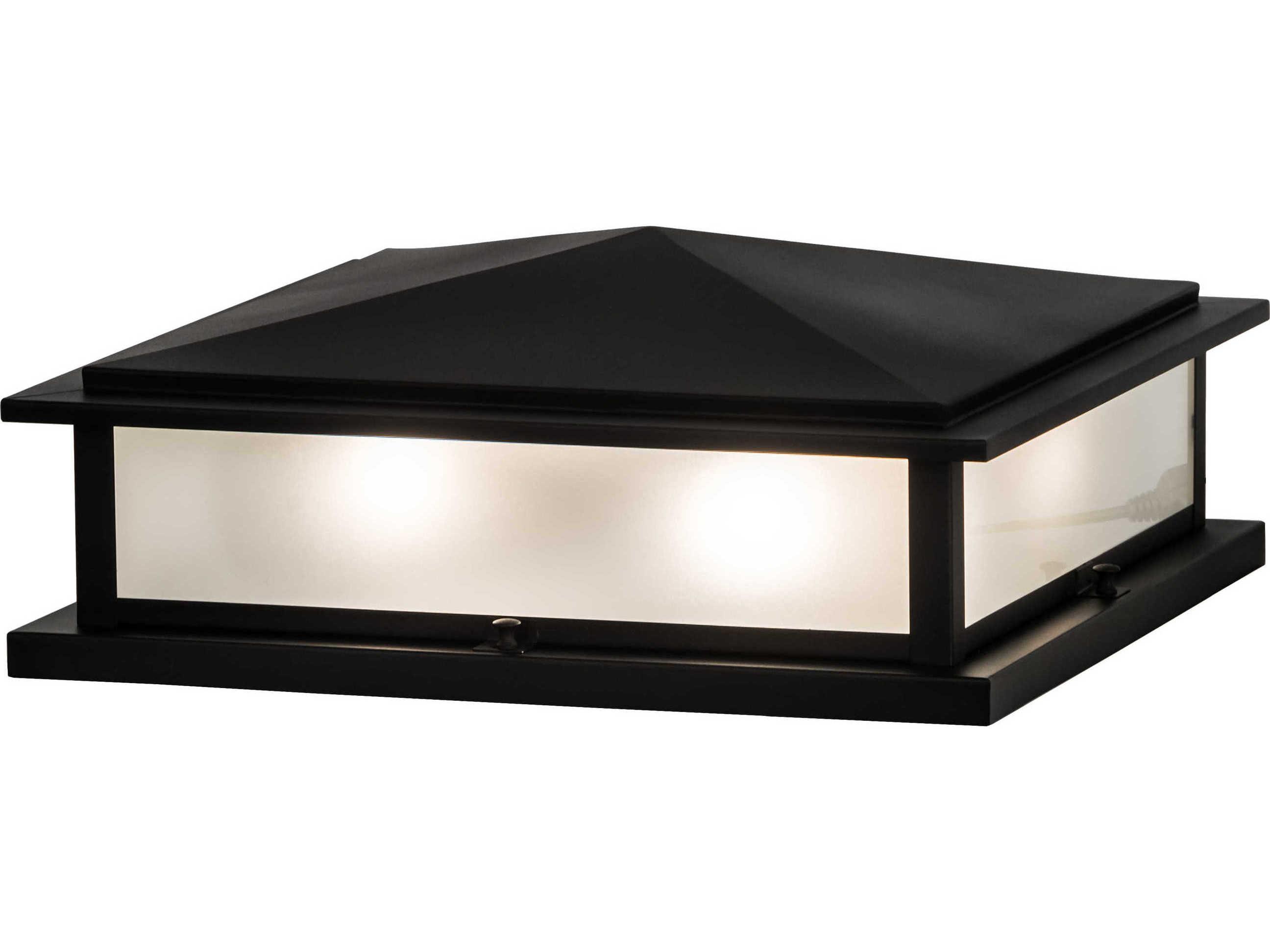 Meyda Glass Outdoor Post Light