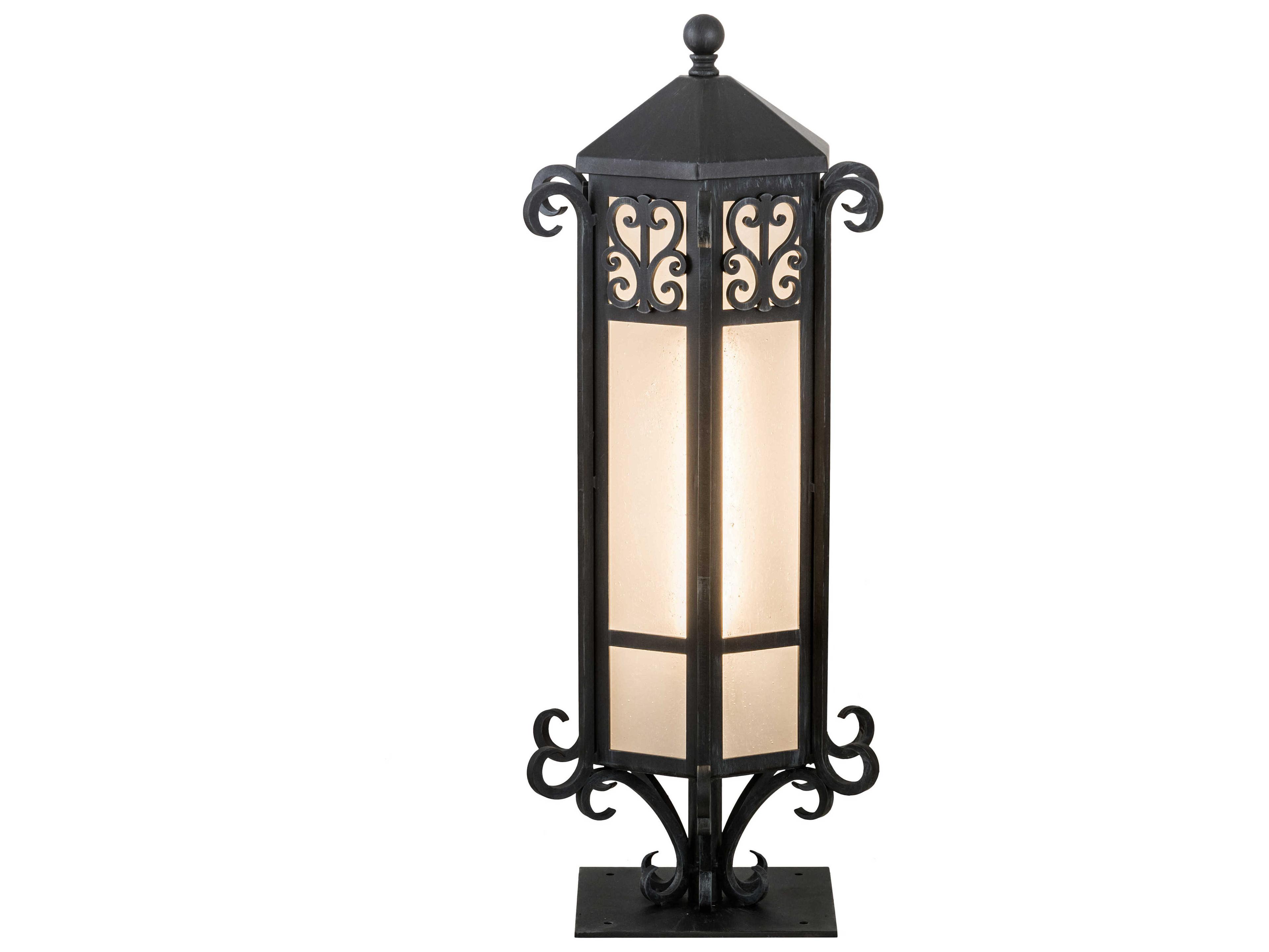 Meyda Caprice Glass Outdoor Post Light