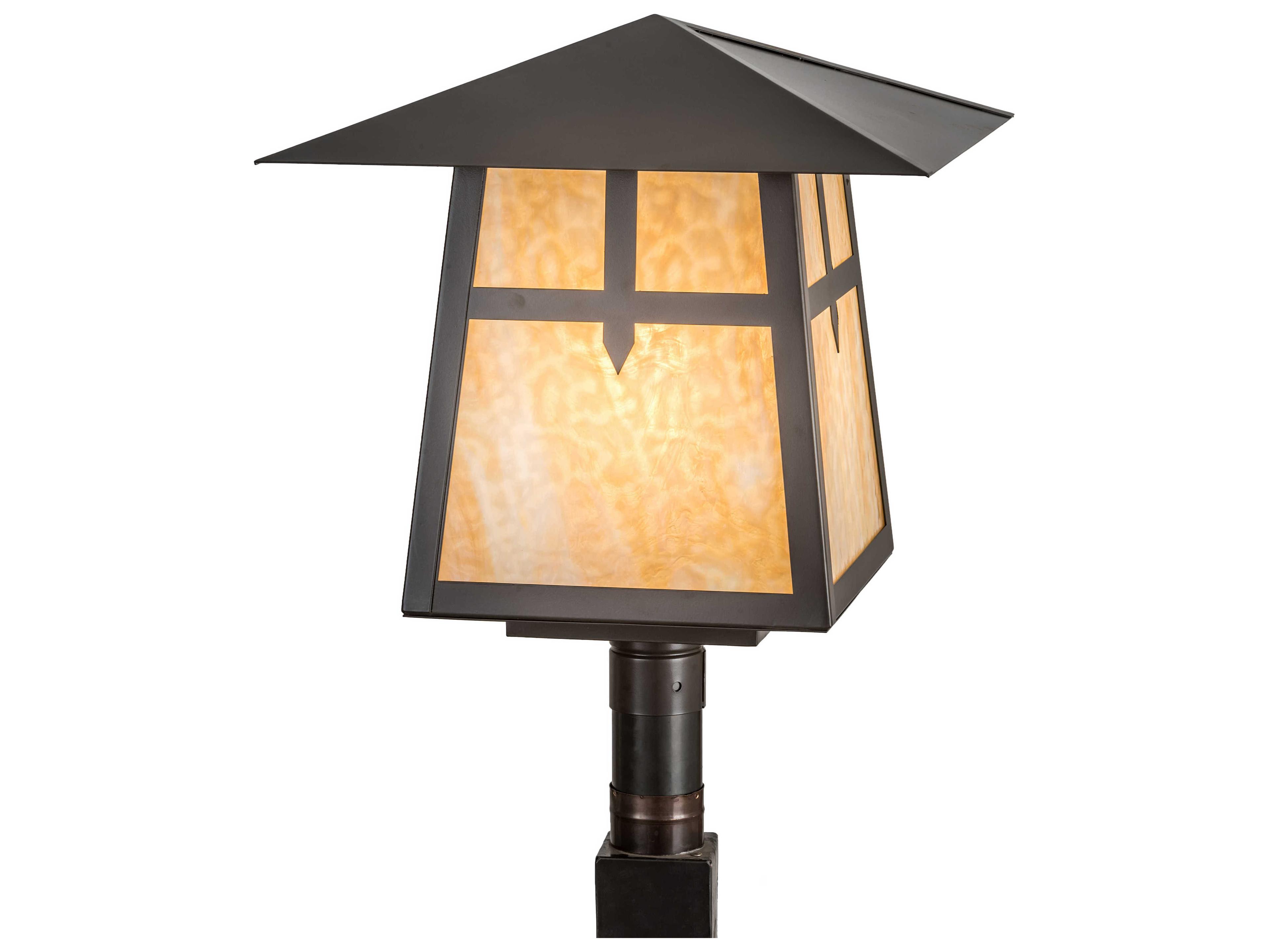 Meyda Stillwater Cross Mission Outdoor Post Light
