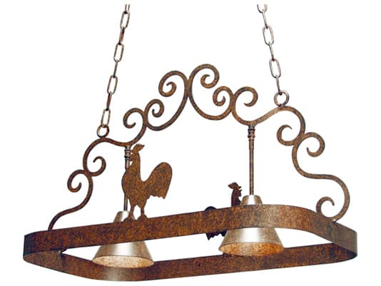 Meyda Poulet 2-Light Cajun Spice Brown Island Pendant