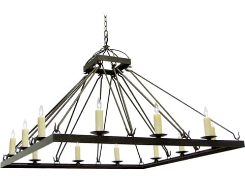 Meyda Retreat Gilded Tobacco Brown Candelabra Geometric Chandelier