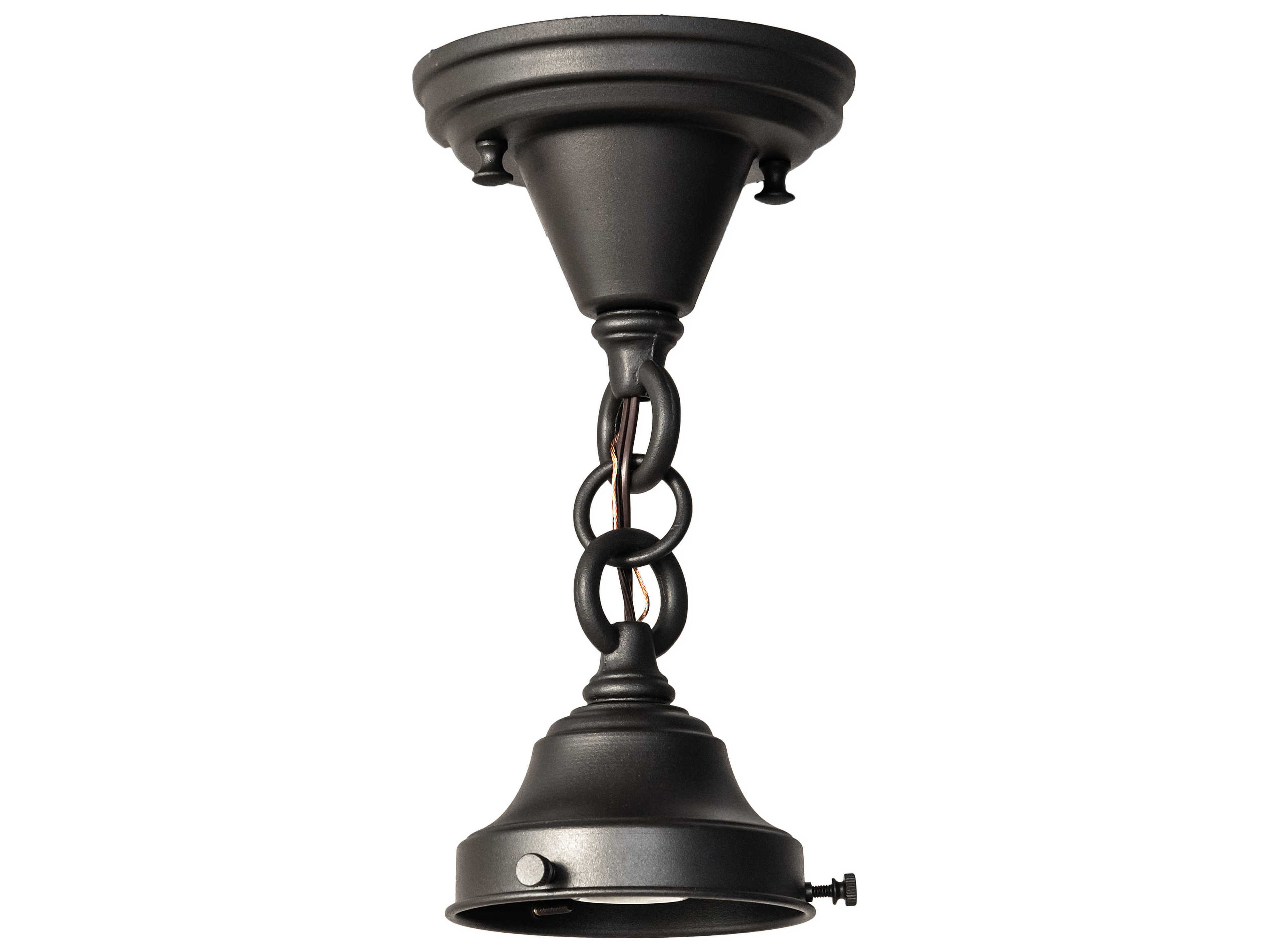 Meyda Revival 1-Light Wrought Iron Gray Mini Pendant