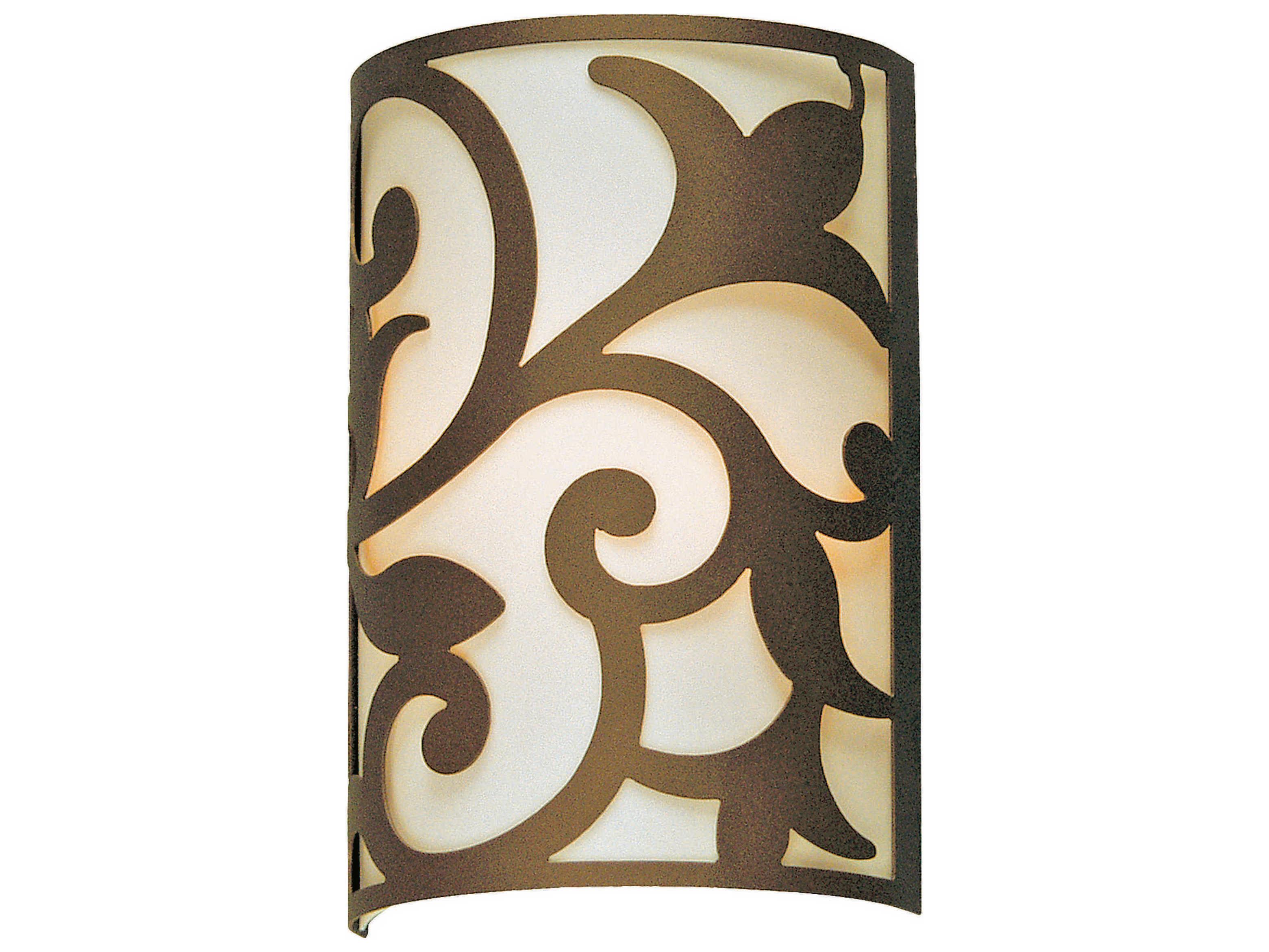 Meyda Rickard 2-Light Gilded Tobacco Brown Wall Sconce