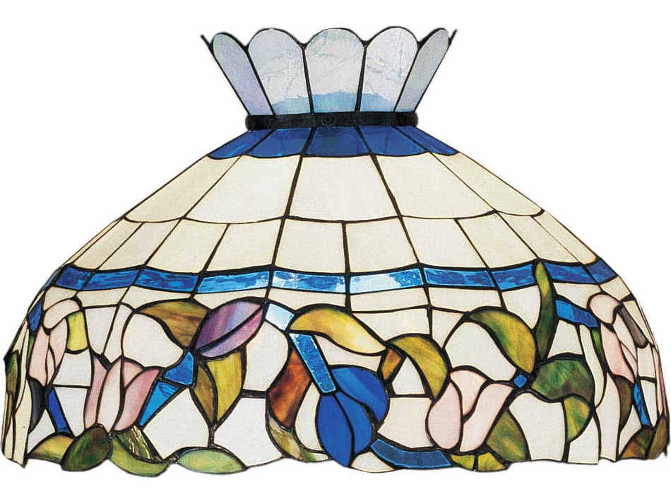 Meyda Rose Vine Cai Pink Blue White Dome Geometric Pendant