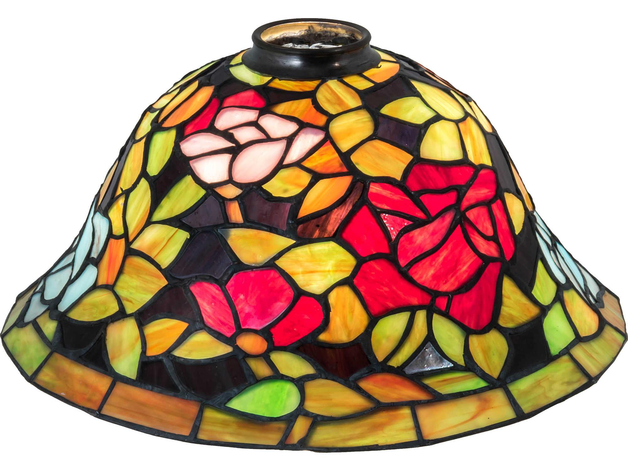 Meyda 12" Ruby / Pink / Green Rosebush Shade