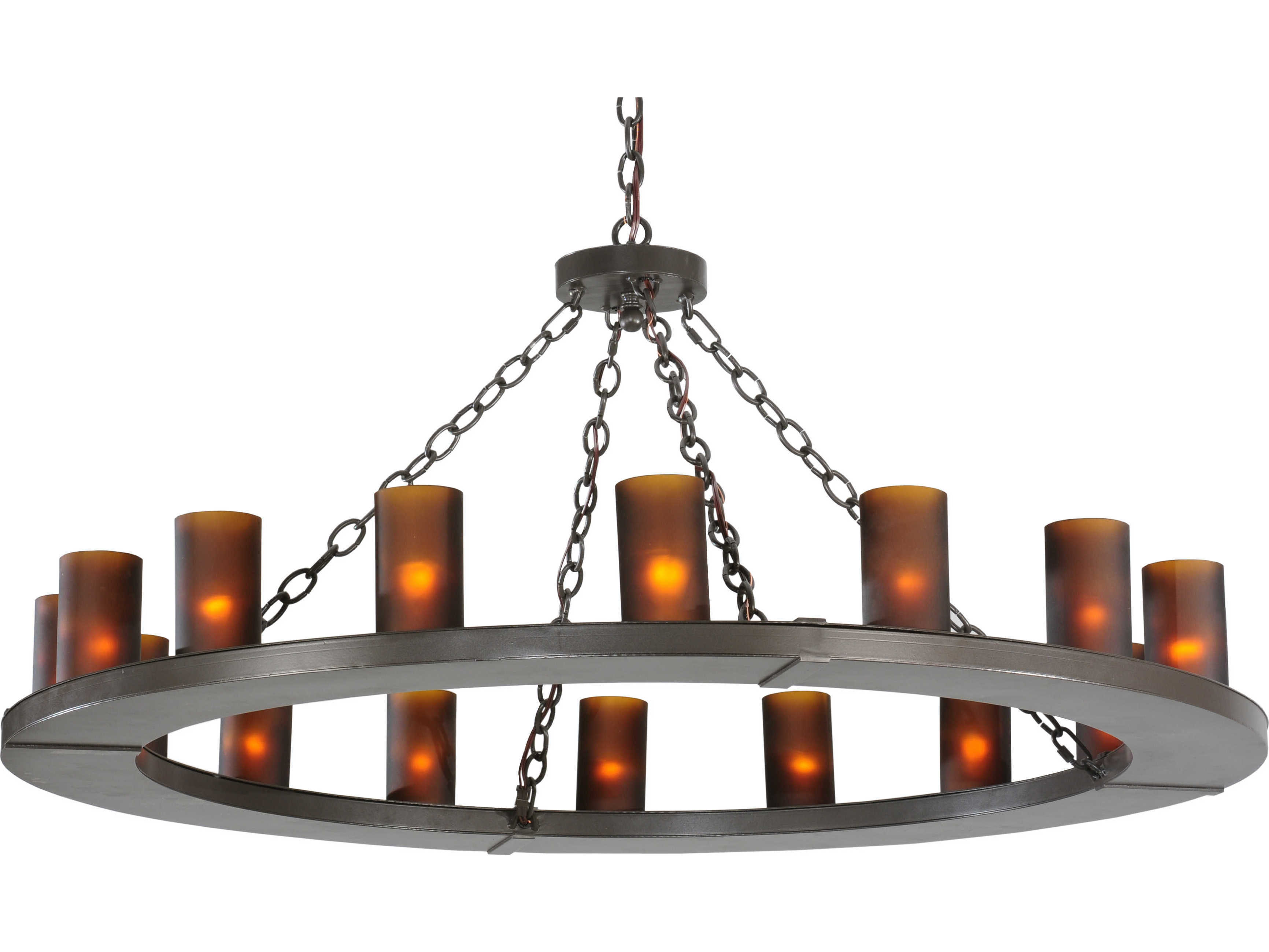 Meyda Loxley 16-Light-Light Bronze Cylinder Round Chandelier
