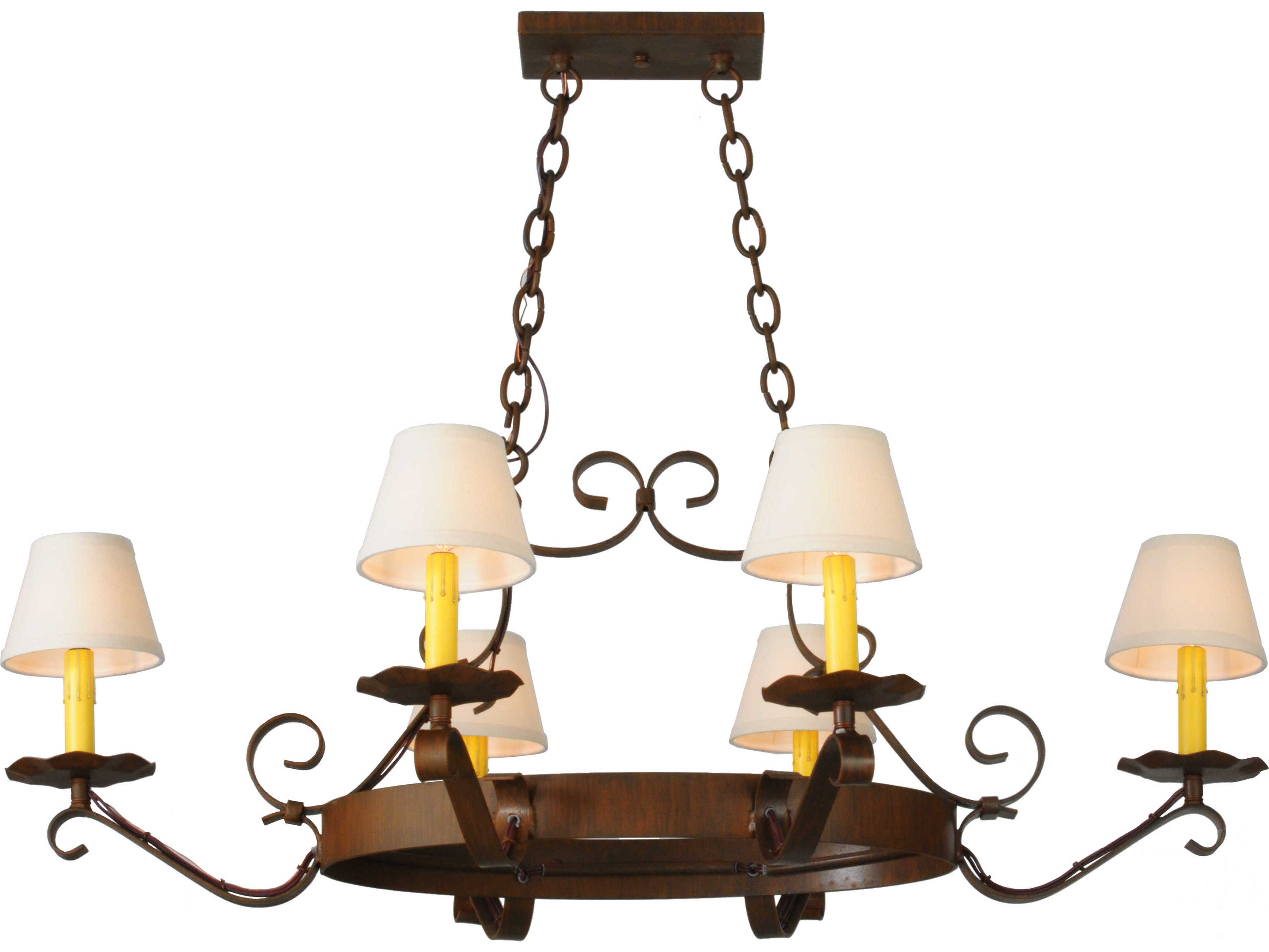 Meyda Rustic 6-Light Brown Empire Chandelier