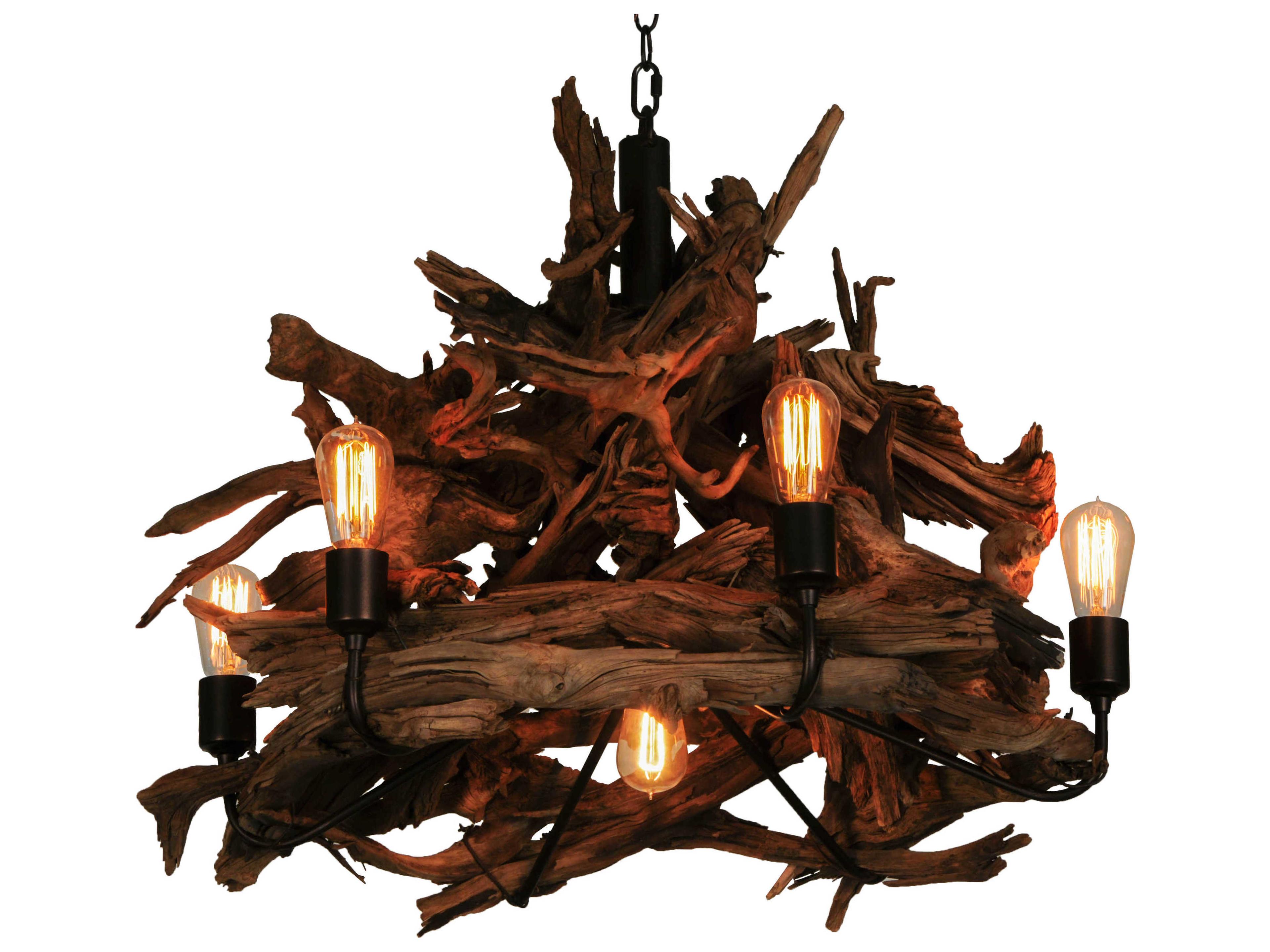 Meyda Rustic 7-Light Brown Chandelier