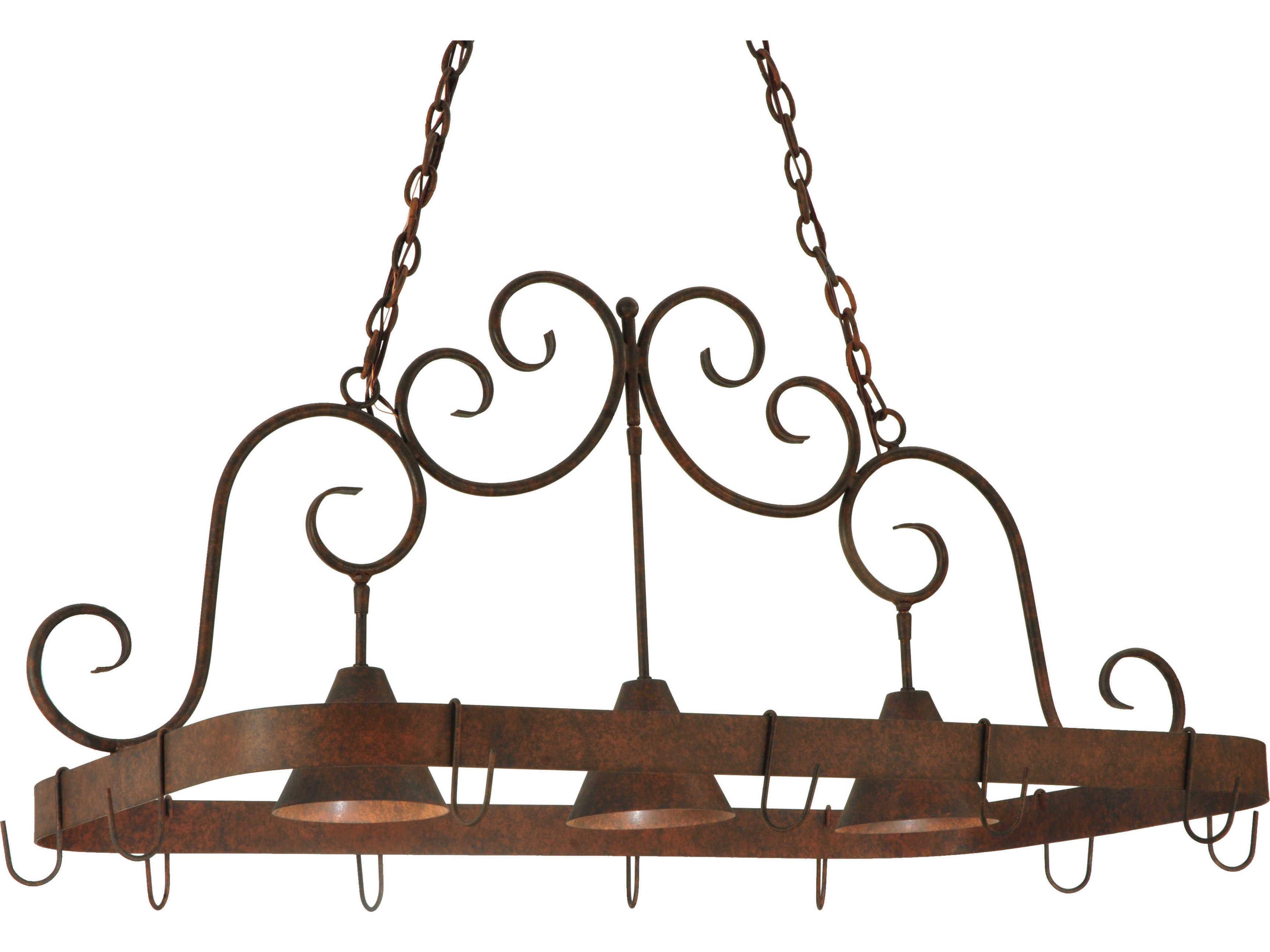 Meyda Rustic 3-Light Red Island Pendant