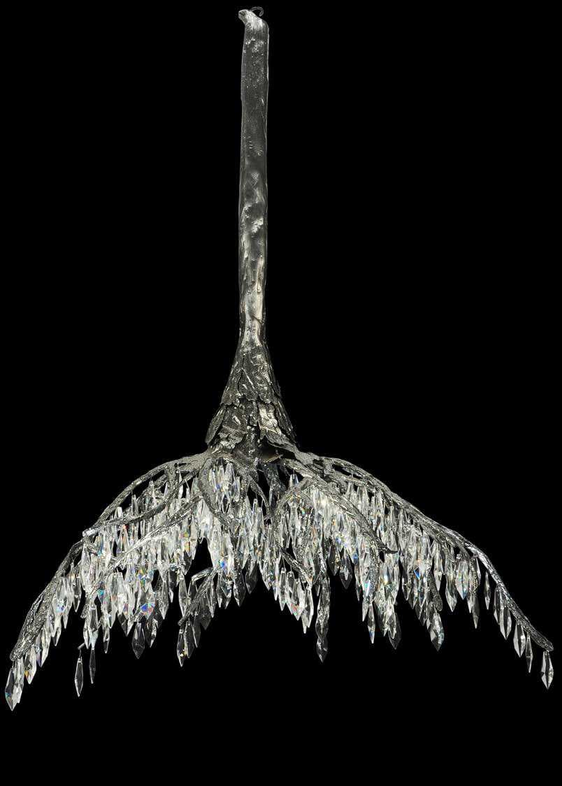 Meyda Rustic 2-Light Clear Crystal LED Chandelier