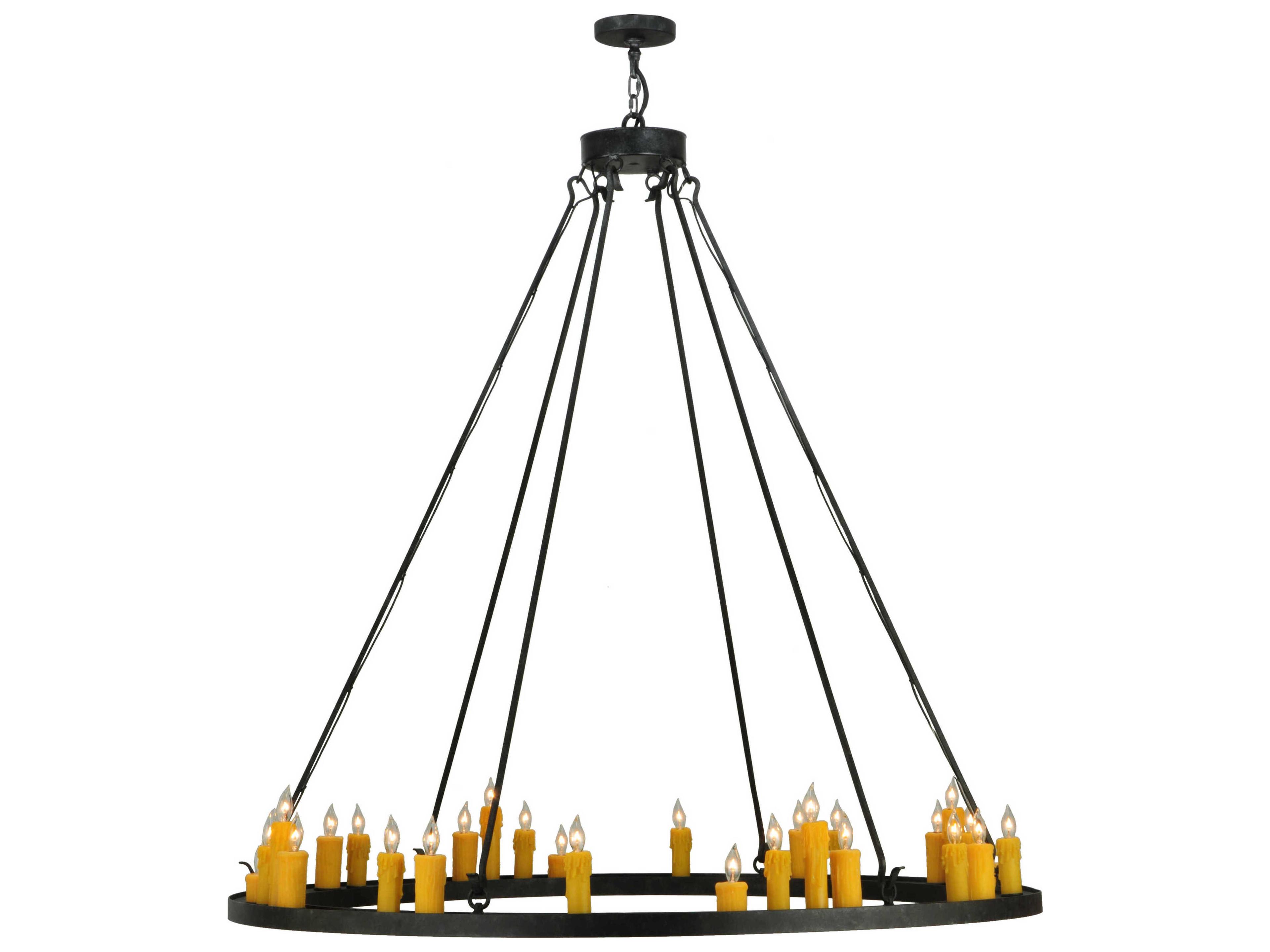 Meyda Deina 2-Light Brown Candelabra Round Chandelier