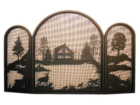 Meyda Quiet Pond Custom Folding Fireplace Screen