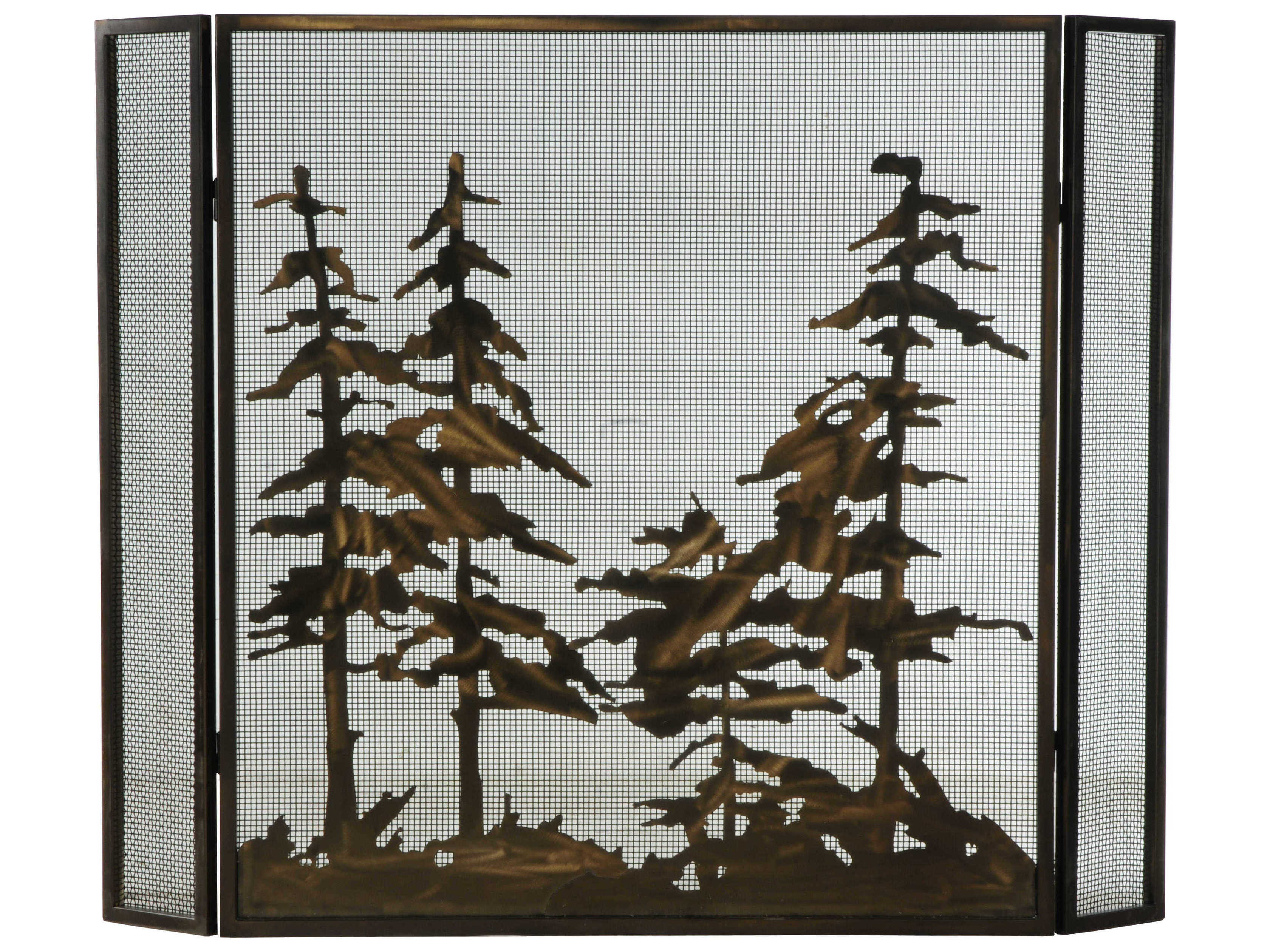 Meyda Tall Pines Folding Fireplace Screen
