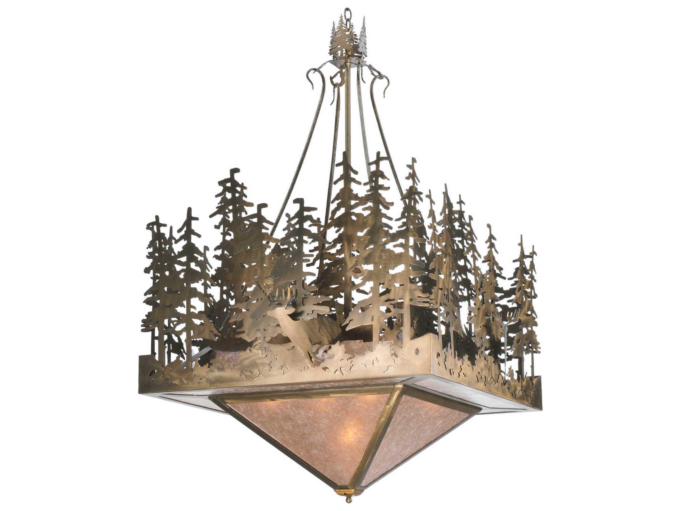 Meyda Rustic 5-Light Copper Geometric Pendant