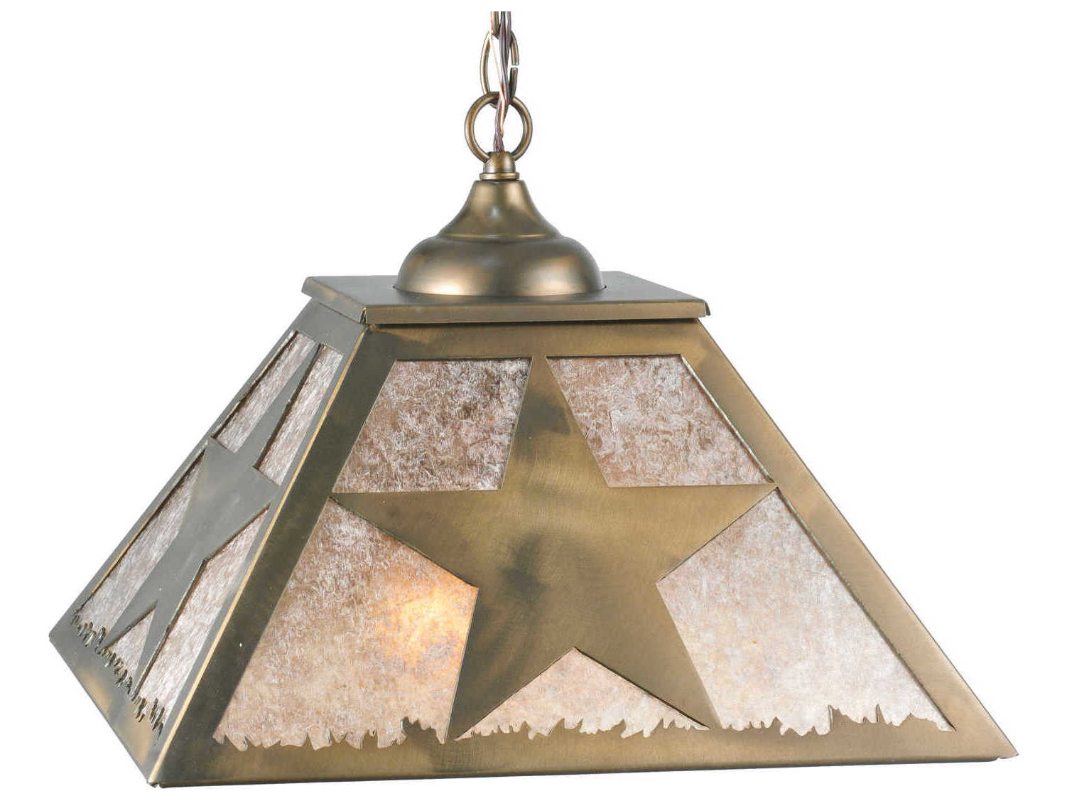 Meyda Rustic 2-Light Copper Geometric Pendant