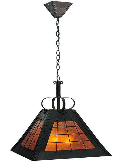 Meyda Rustic 4-Light Black Geometric Pendant