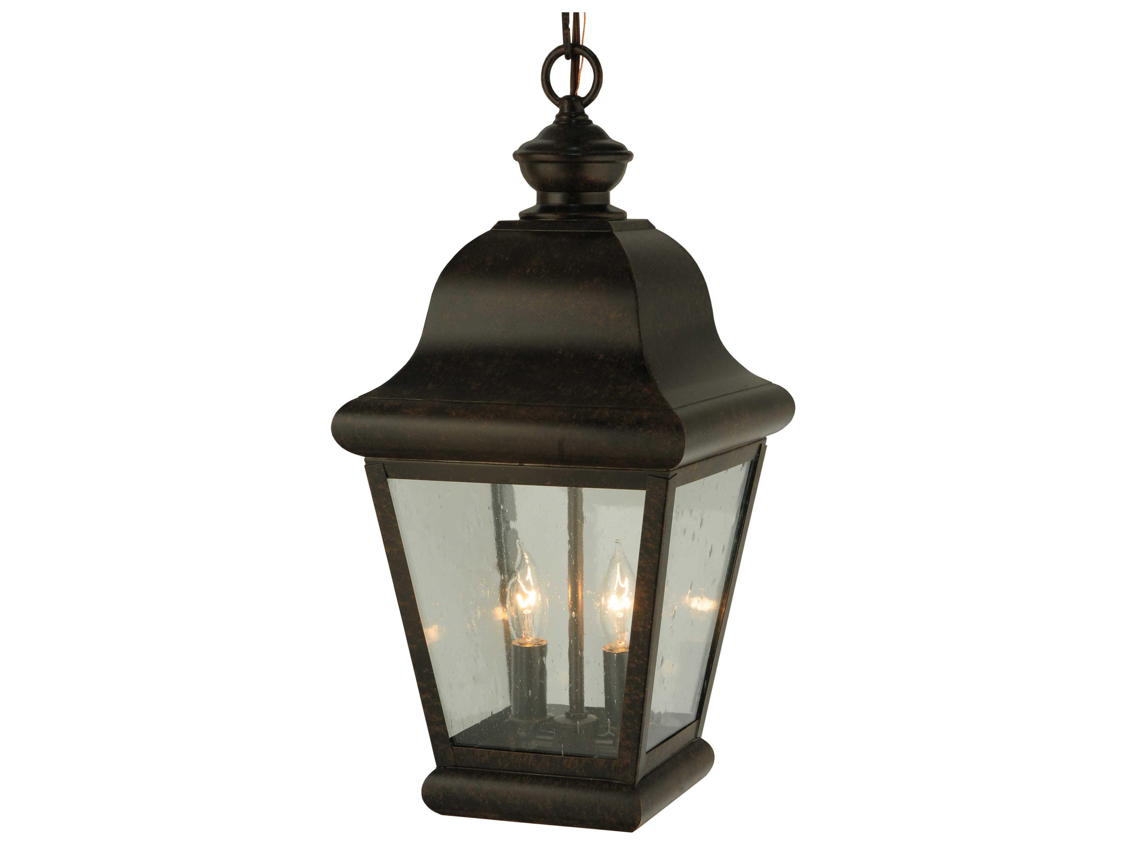 Meyda Rustic 2-Light Brown Lantern Pendant