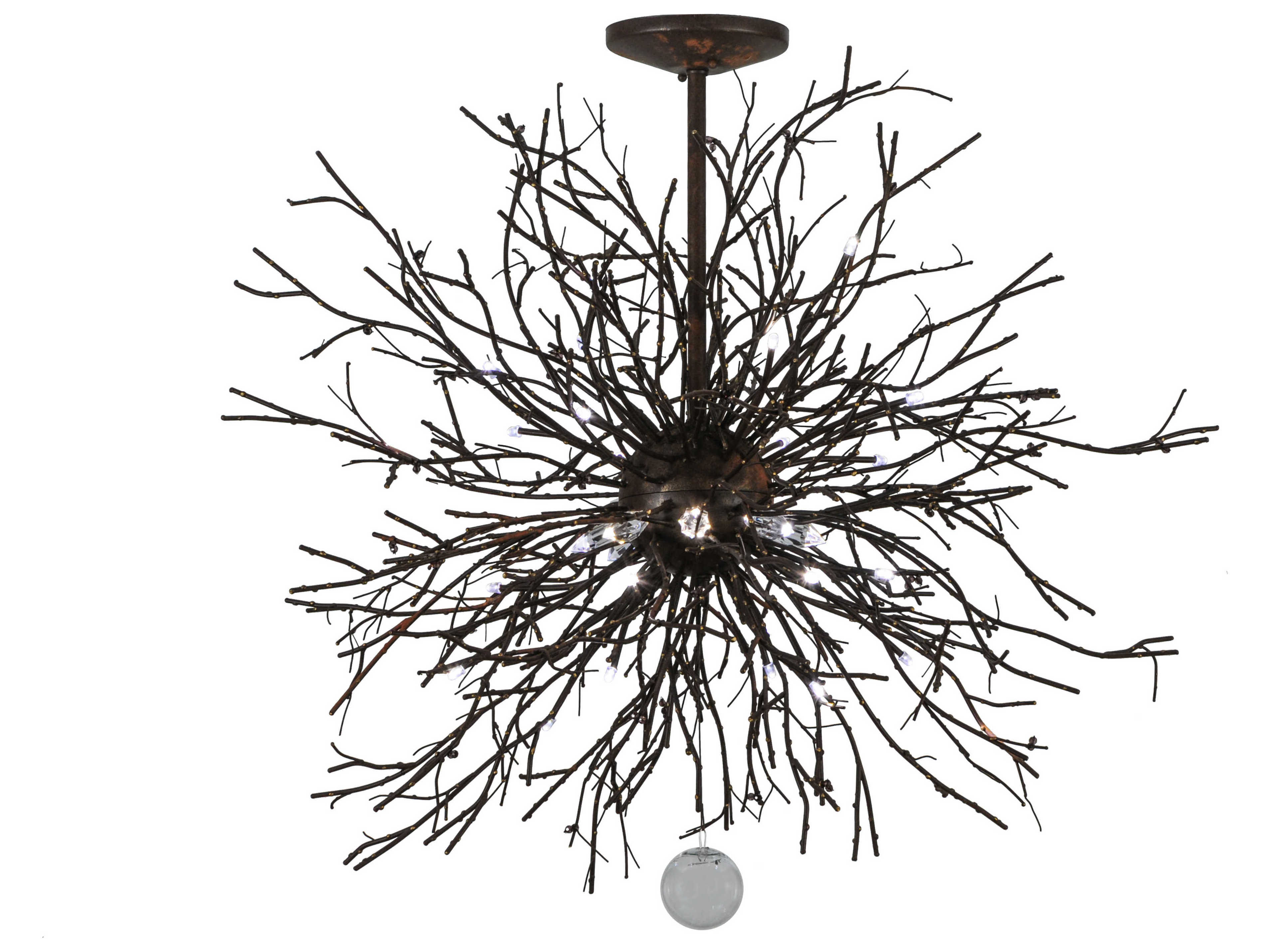 Meyda Rustic 3-Light Brown LED Pendant