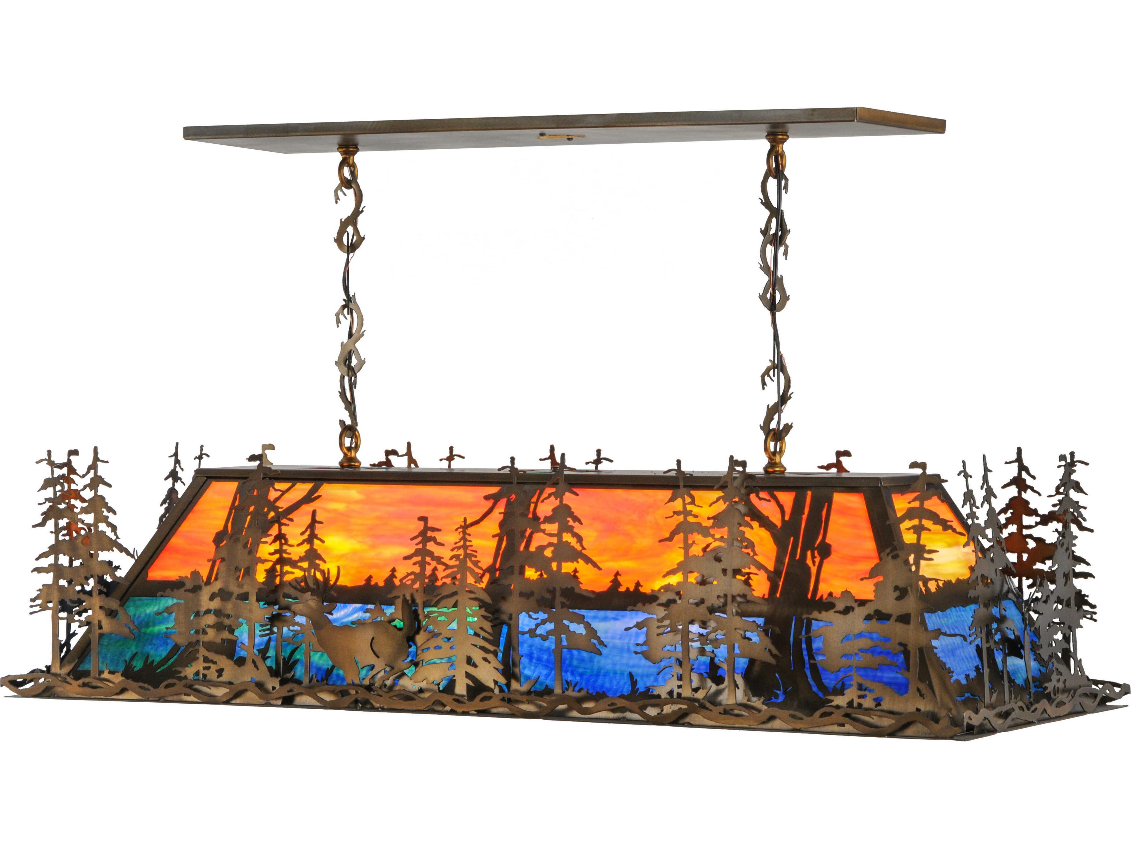 Meyda Rustic 9-Light Copper Pendant