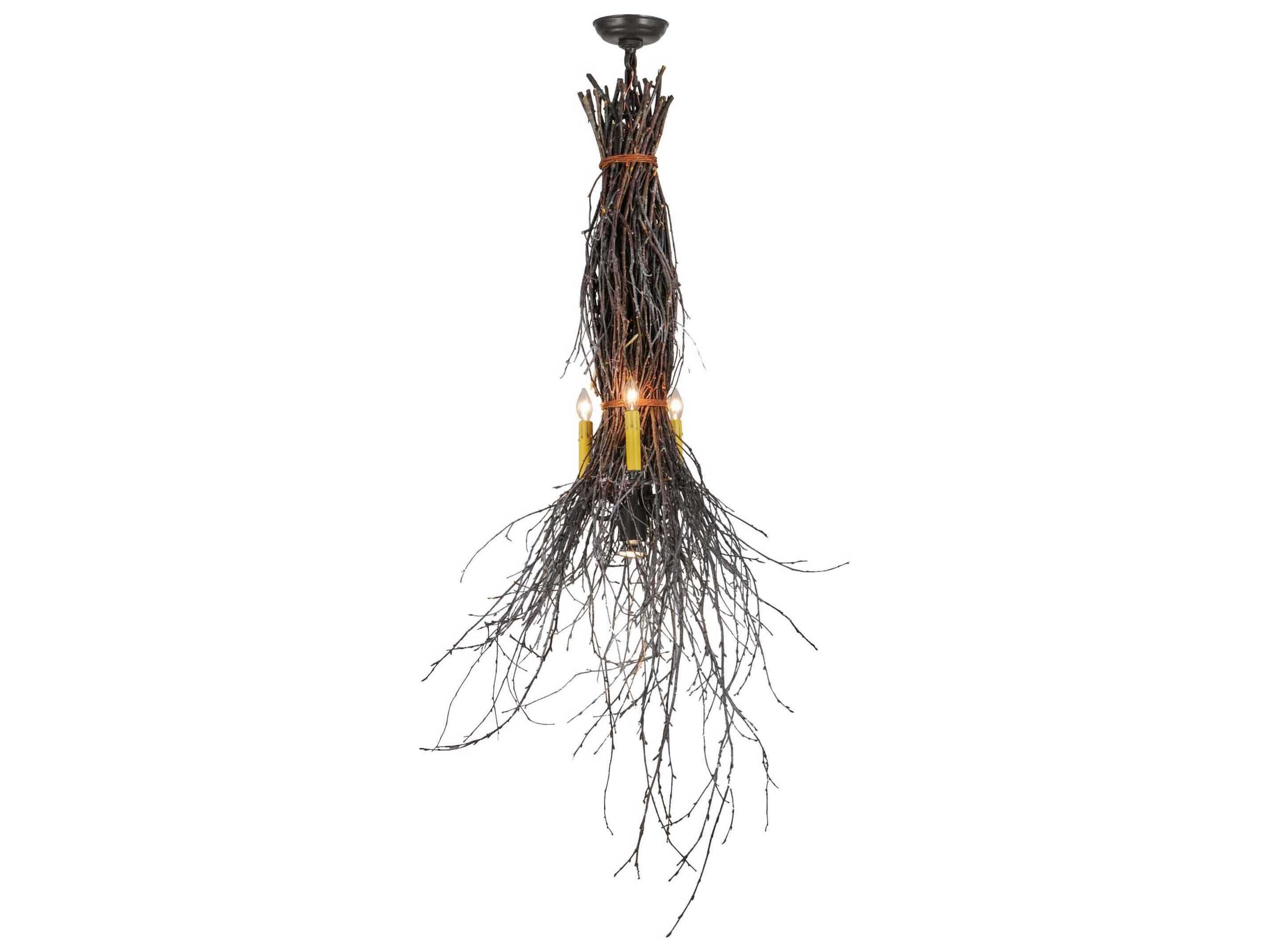 Meyda Twigs 3-Light Bronze Pendant