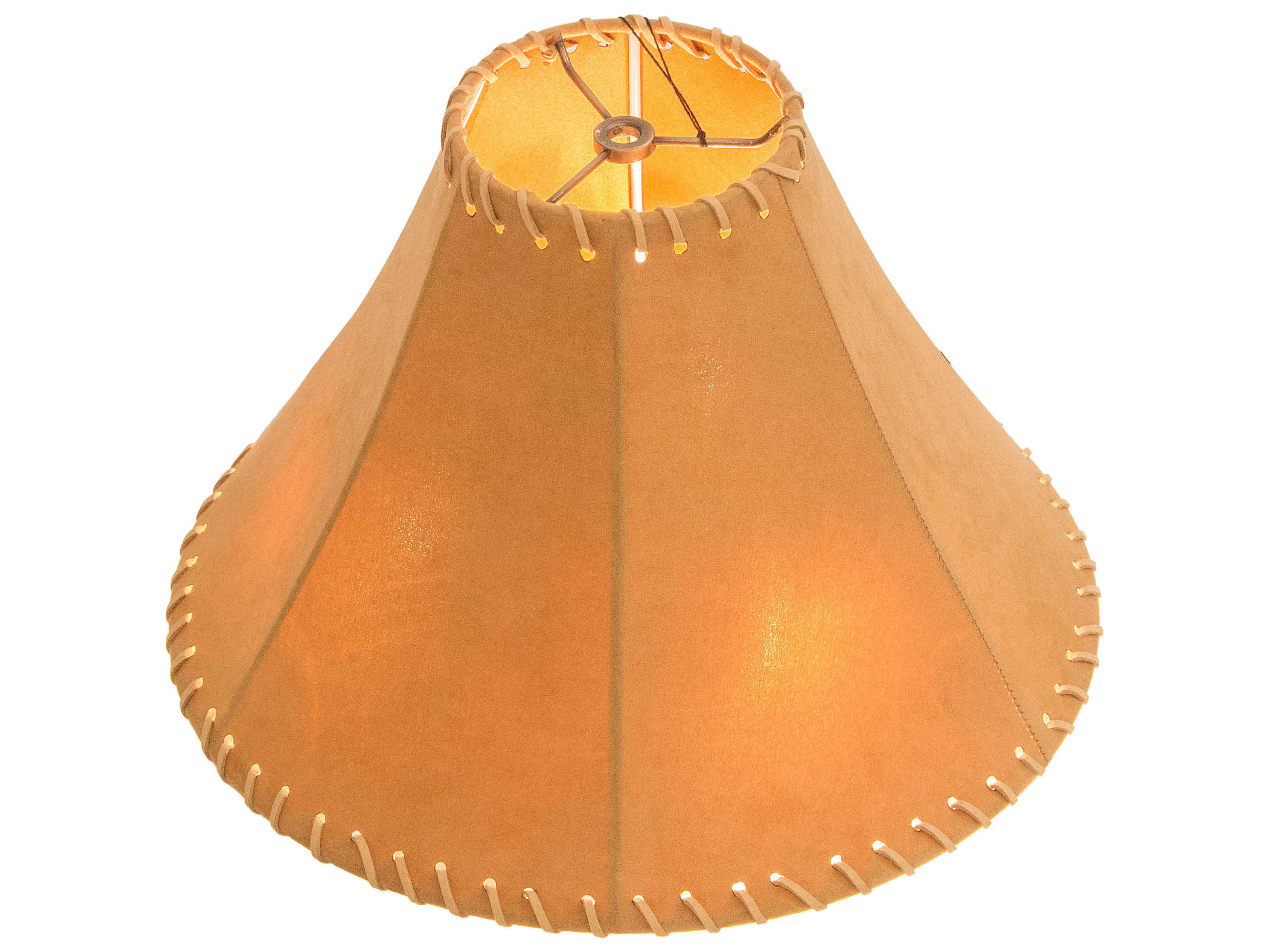 Meyda Faux Leather Tan Hexagon Shade