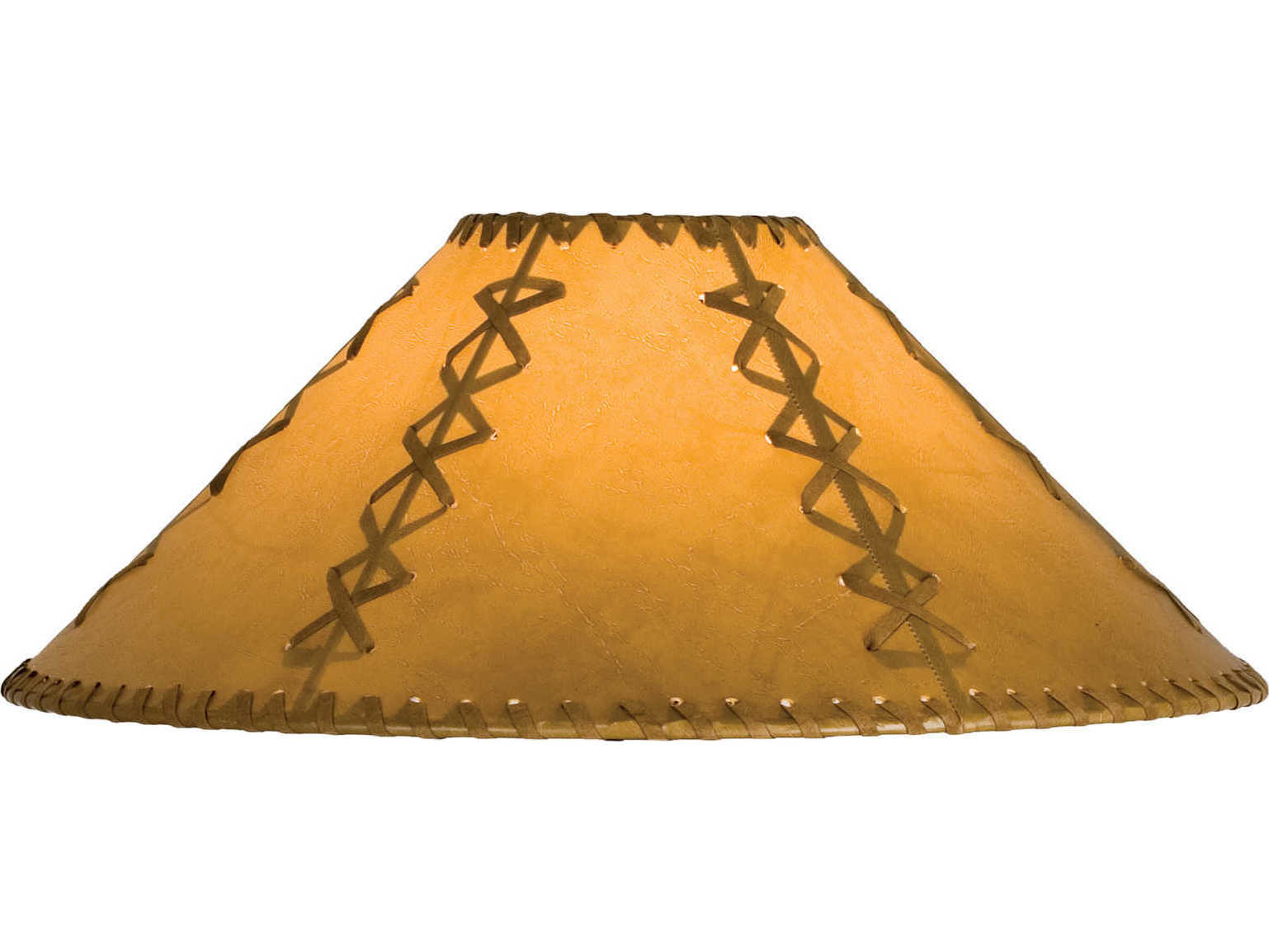 Meyda Faux Leather Tan Hexagon Shade