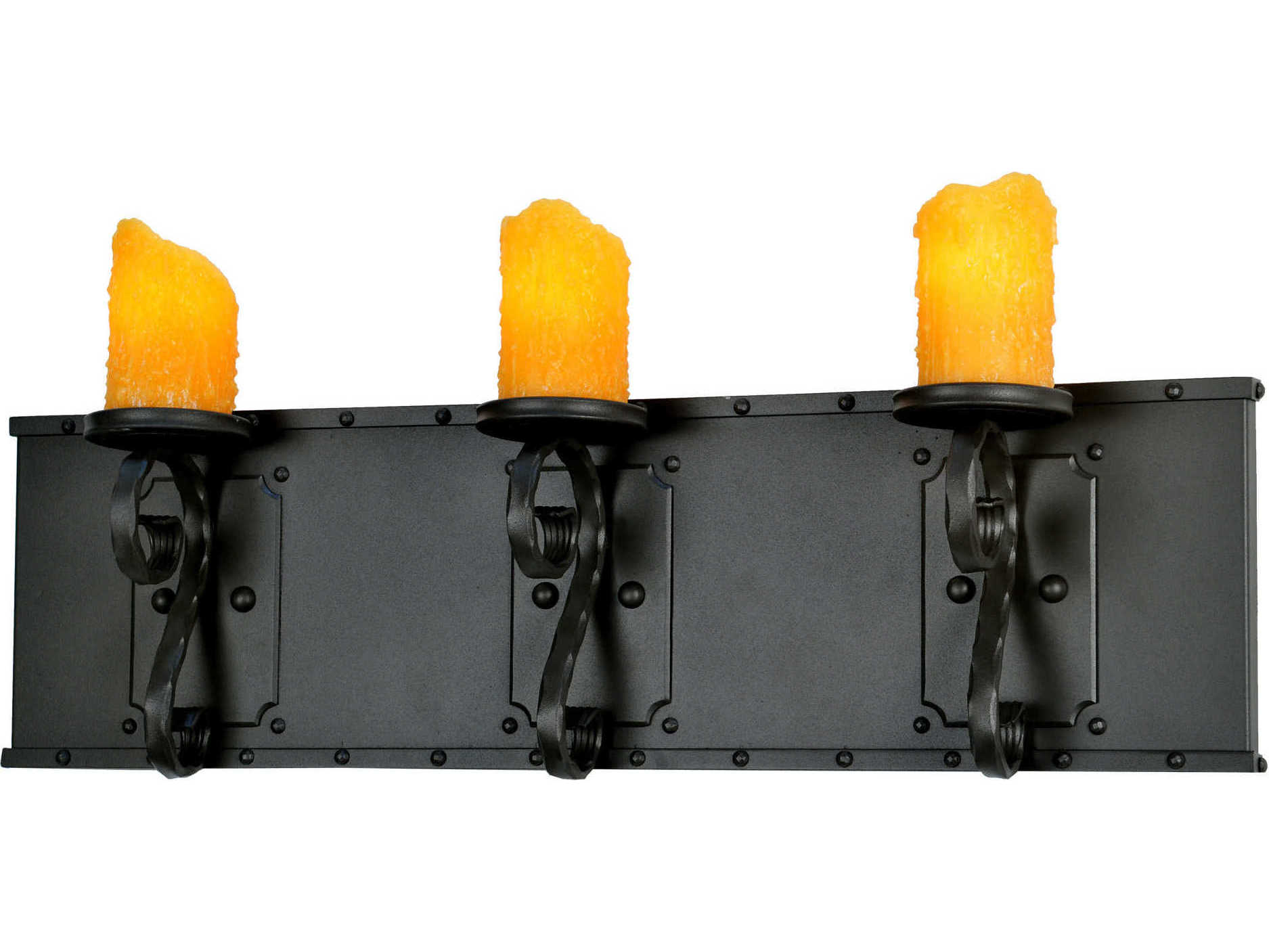 Meyda Rustic 3-Light Brown Vanity Light