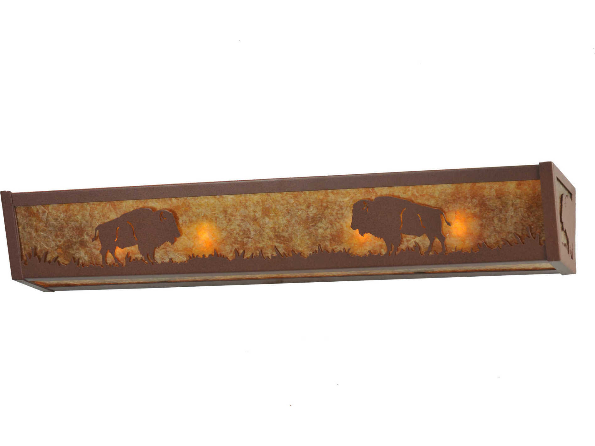 Meyda Rustic 4-Light Bronze Vanity Light