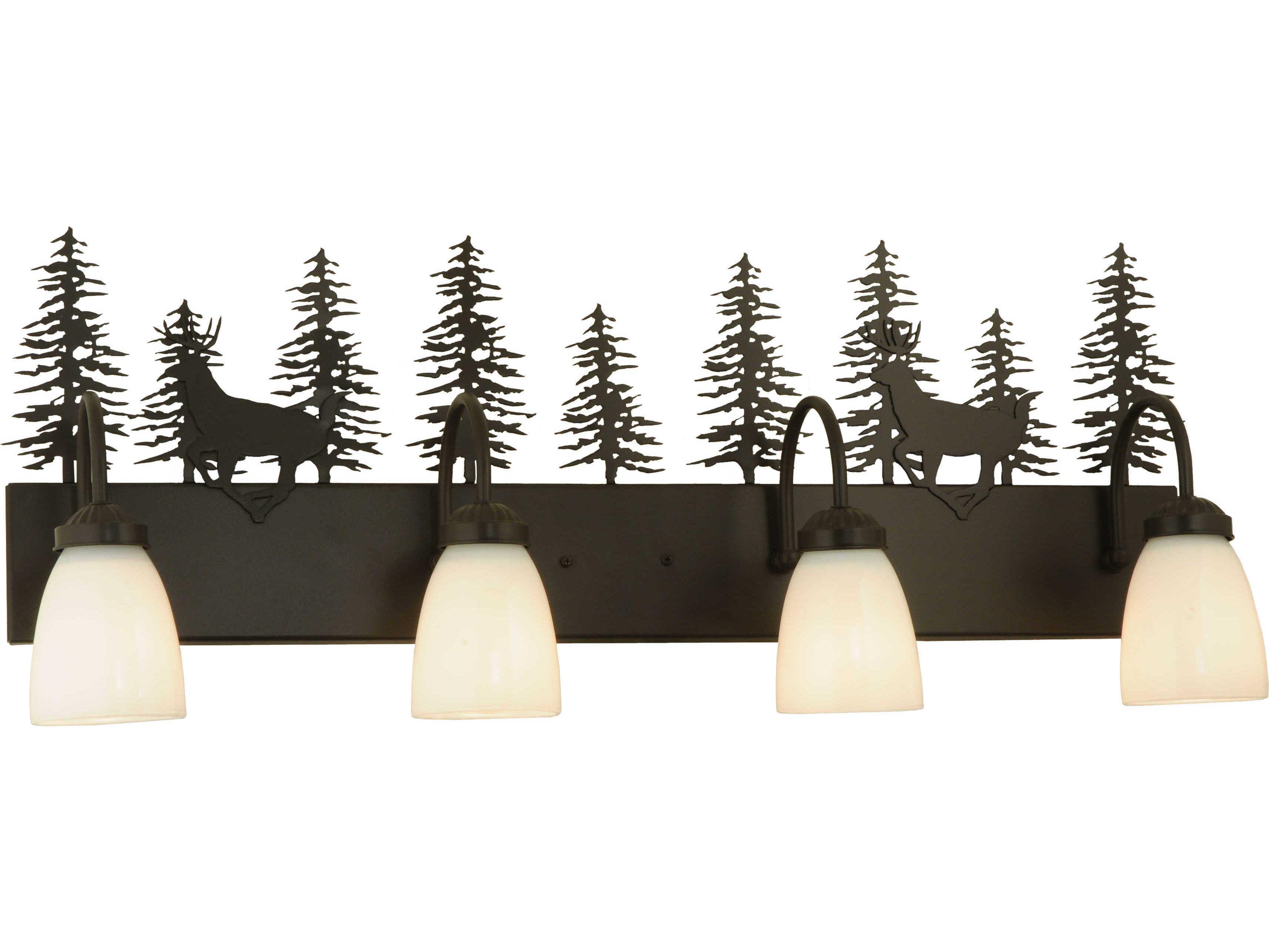 Meyda Rustic 4-Light Bronze Vanity Light