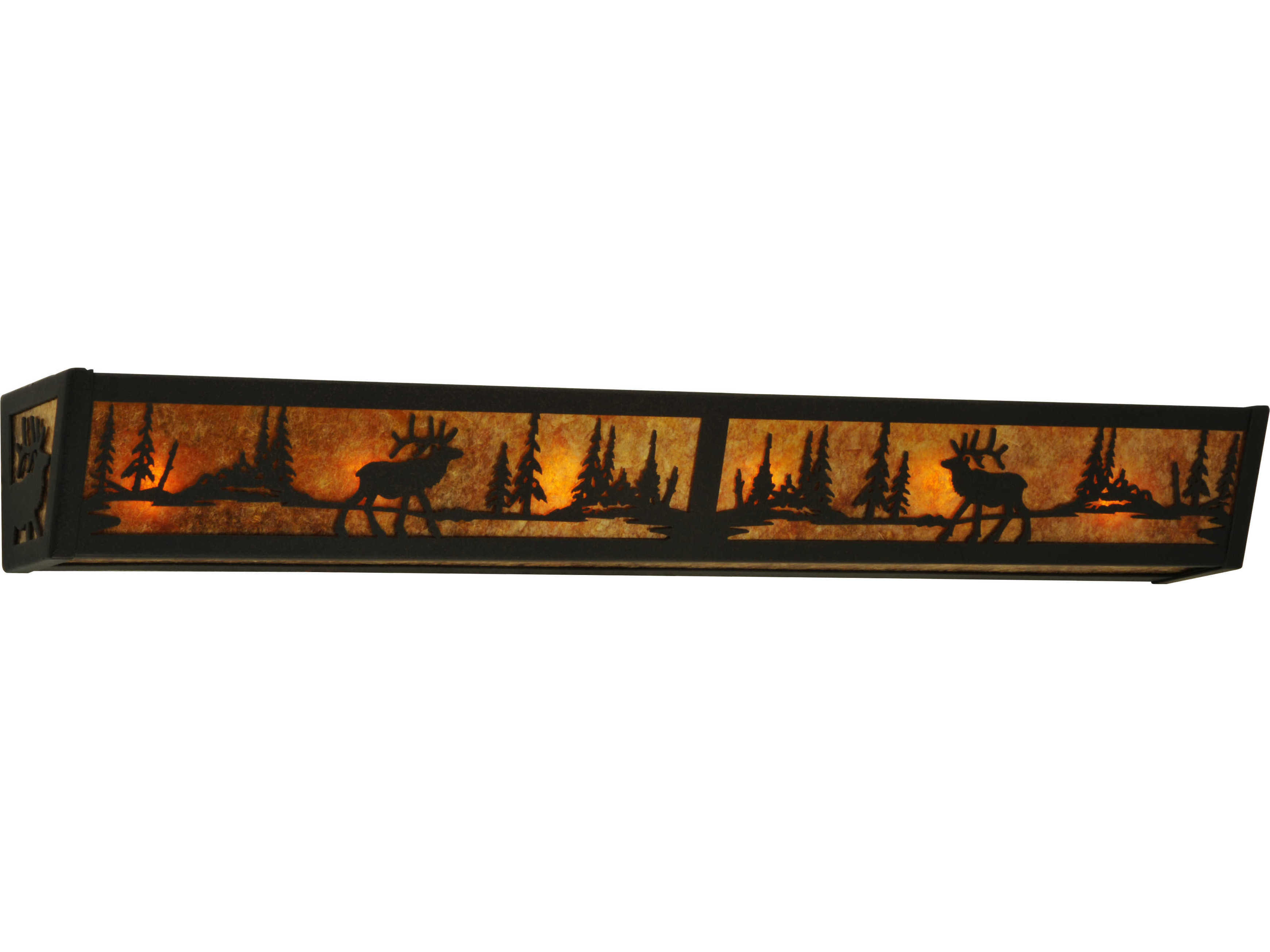 Meyda Rustic 6-Light Brown Vanity Light