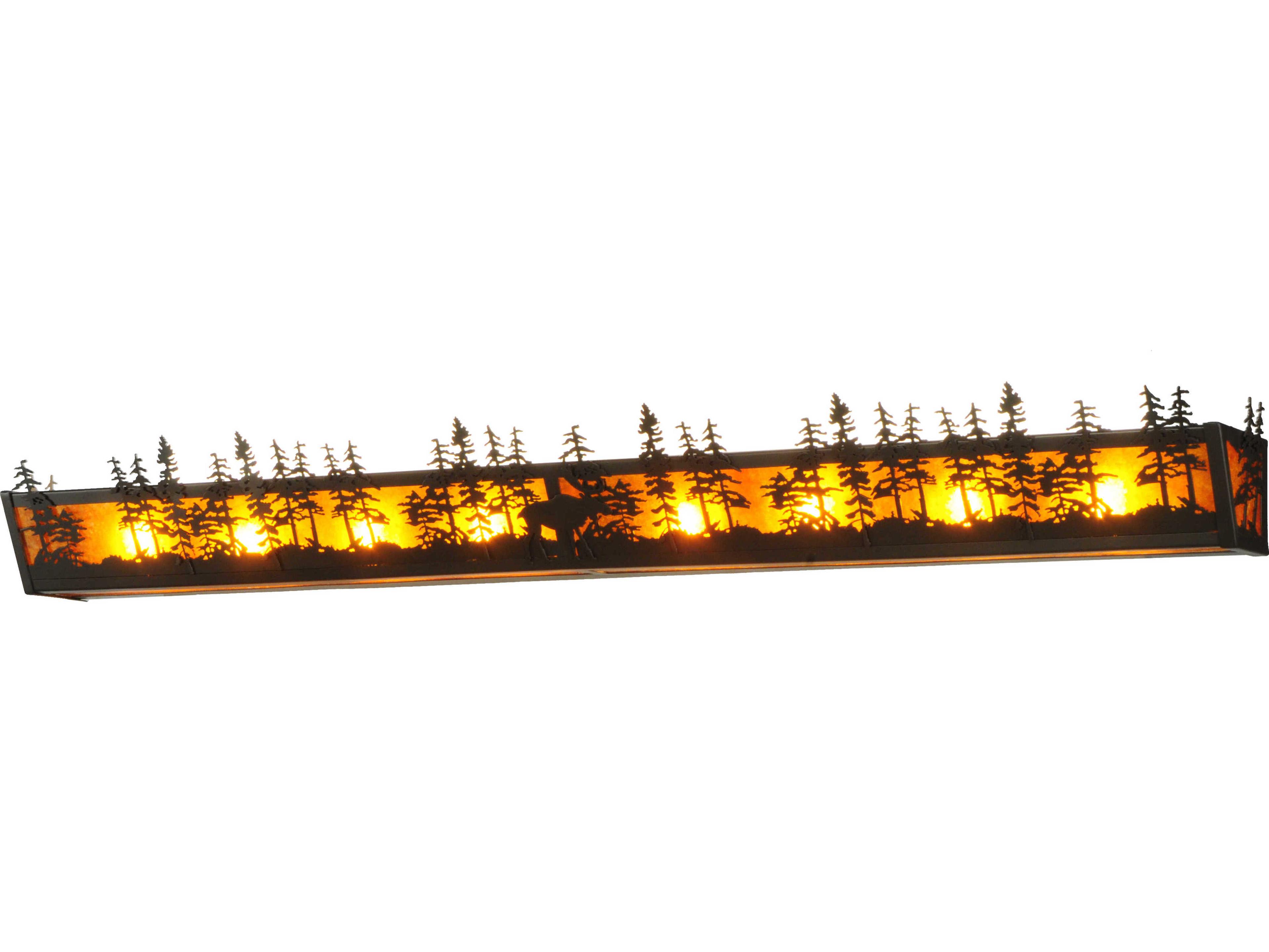 Meyda Rustic 8-Light Bronze Vanity Light