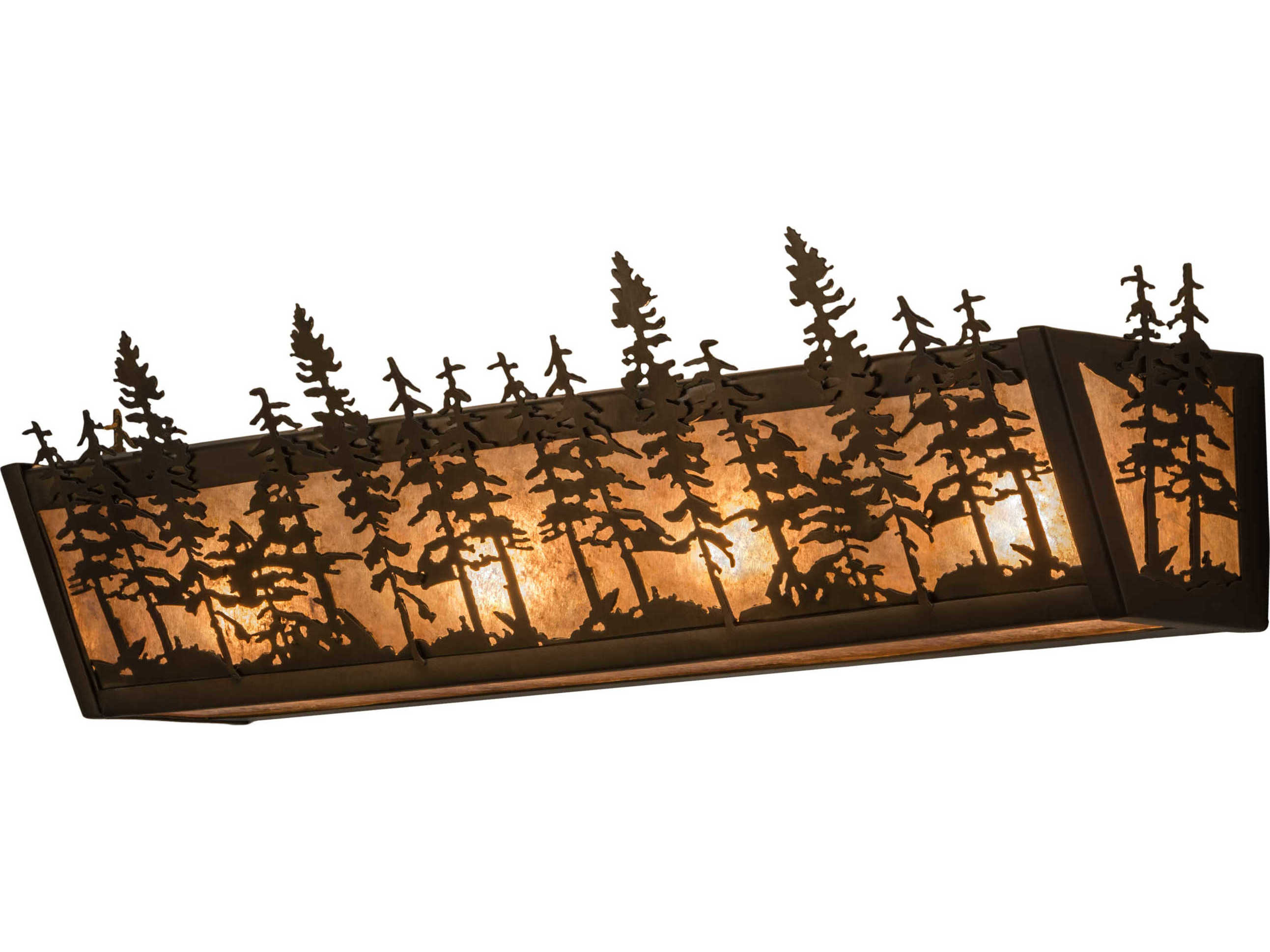 Meyda Rustic 4-Light Brown Vanity Light