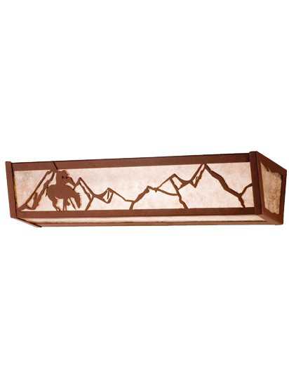 Meyda Rustic 4-Light Red Vanity Light