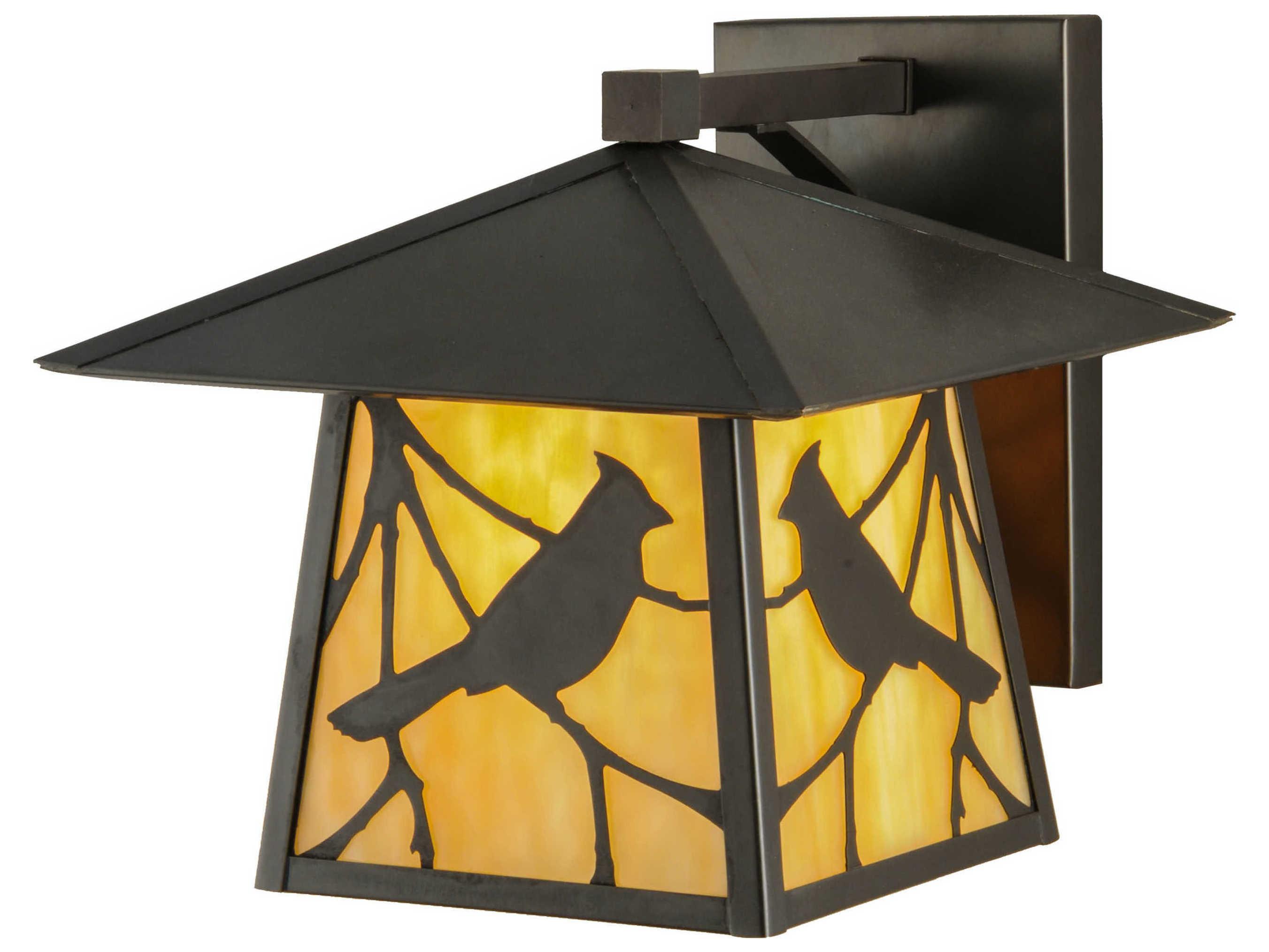 Meyda Stillwater Song Bird Solid Mount Outdoor Wall Light