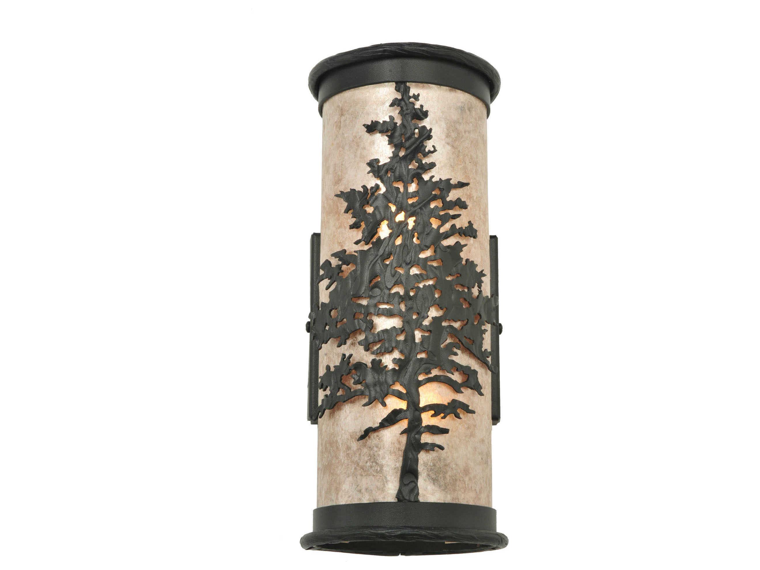 Meyda Tamarack 2-Light Black Wall Sconce