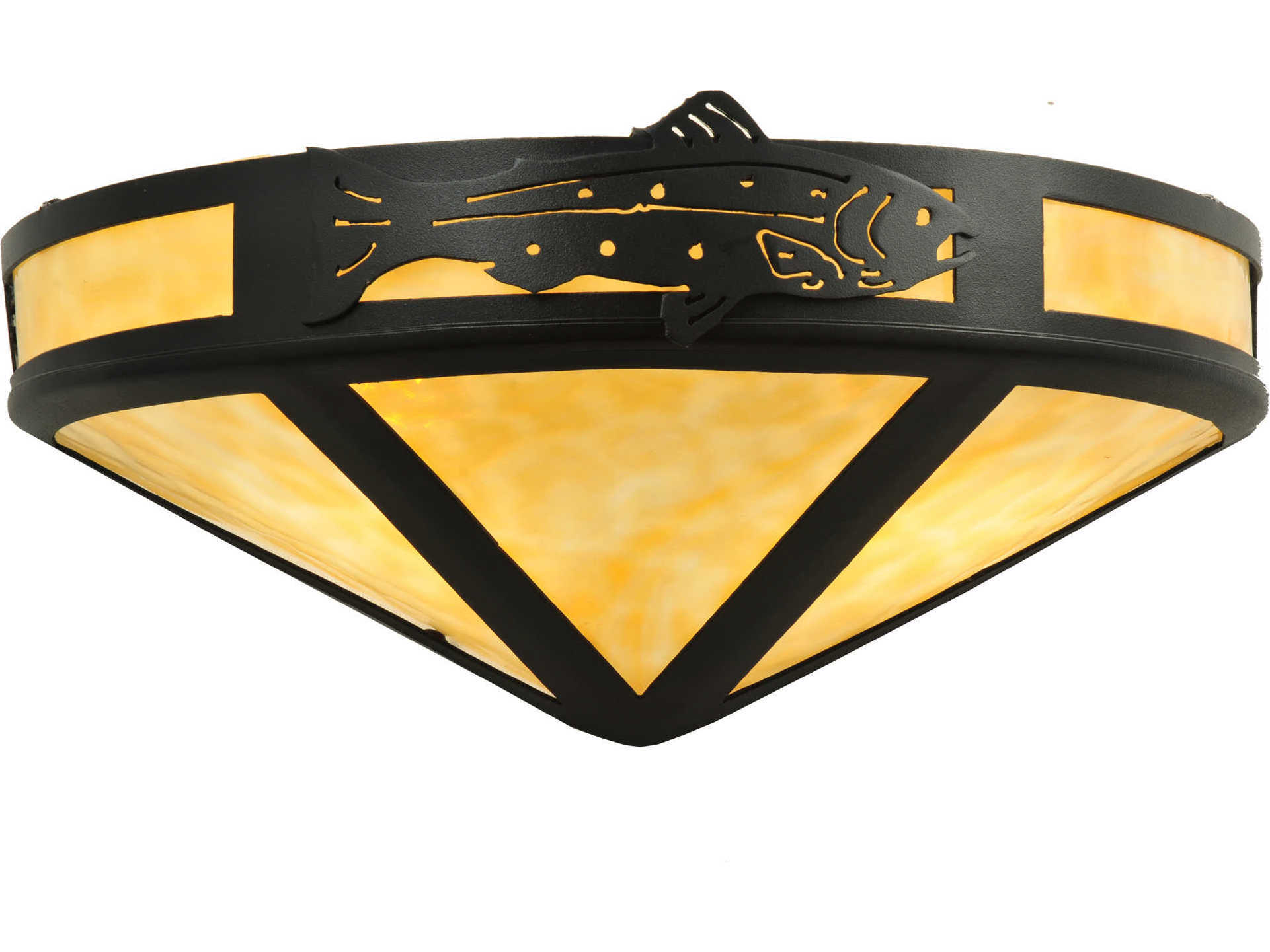 Meyda Rustic 2-Light Black Wall Sconce