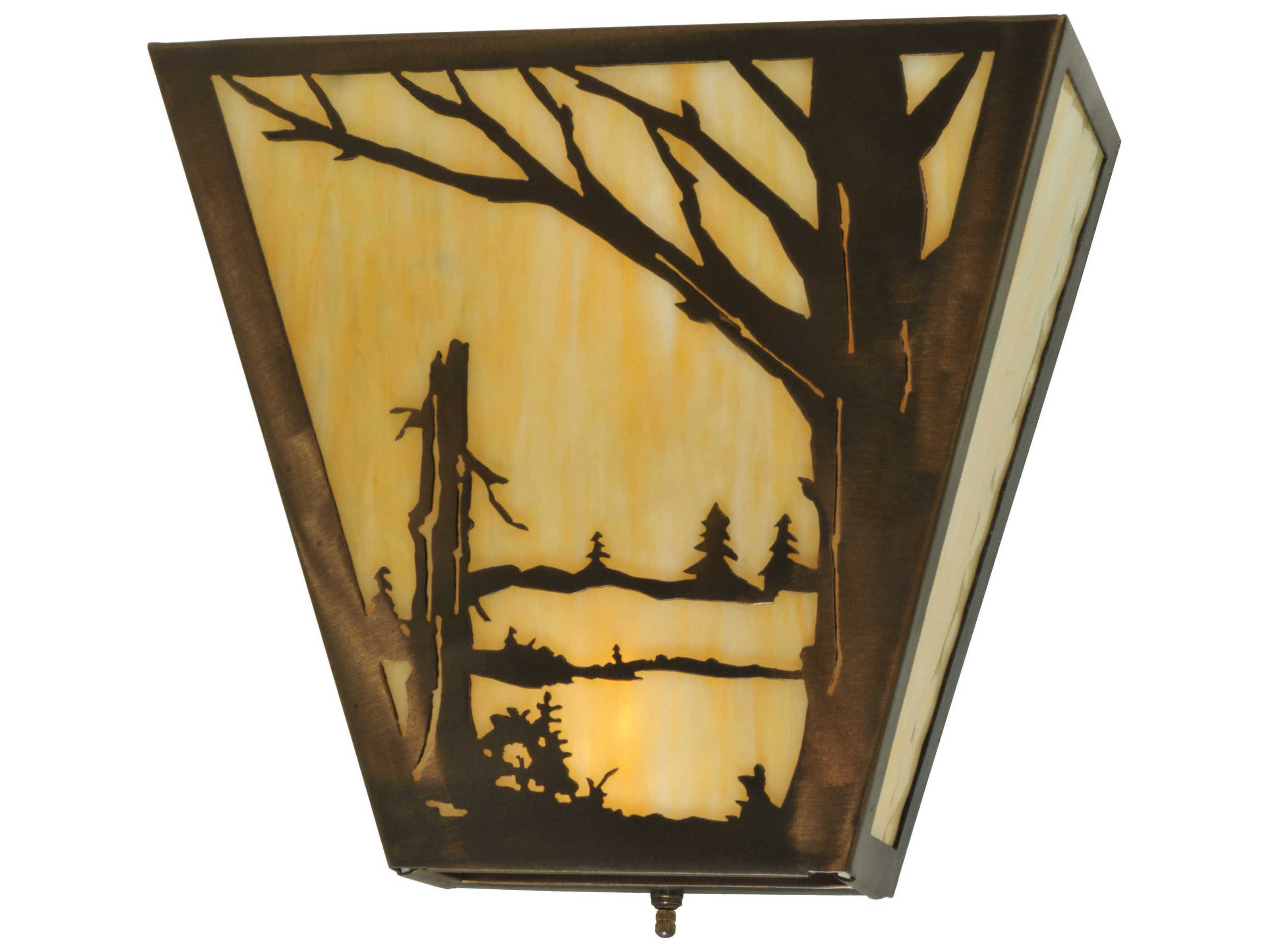 Meyda Rustic 2-Light Copper Wall Sconce