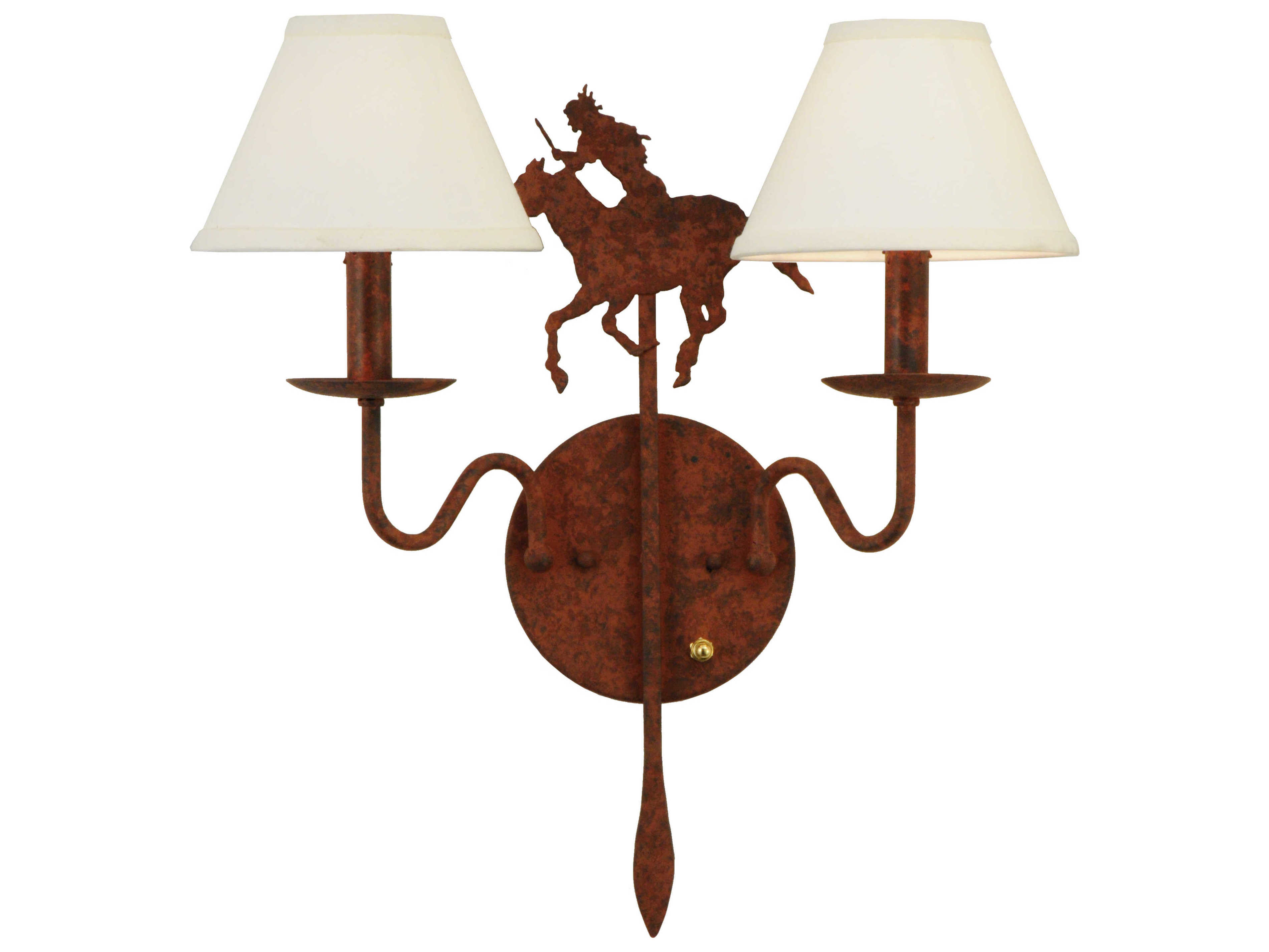 Meyda Rustic 2-Light Red Wall Sconce