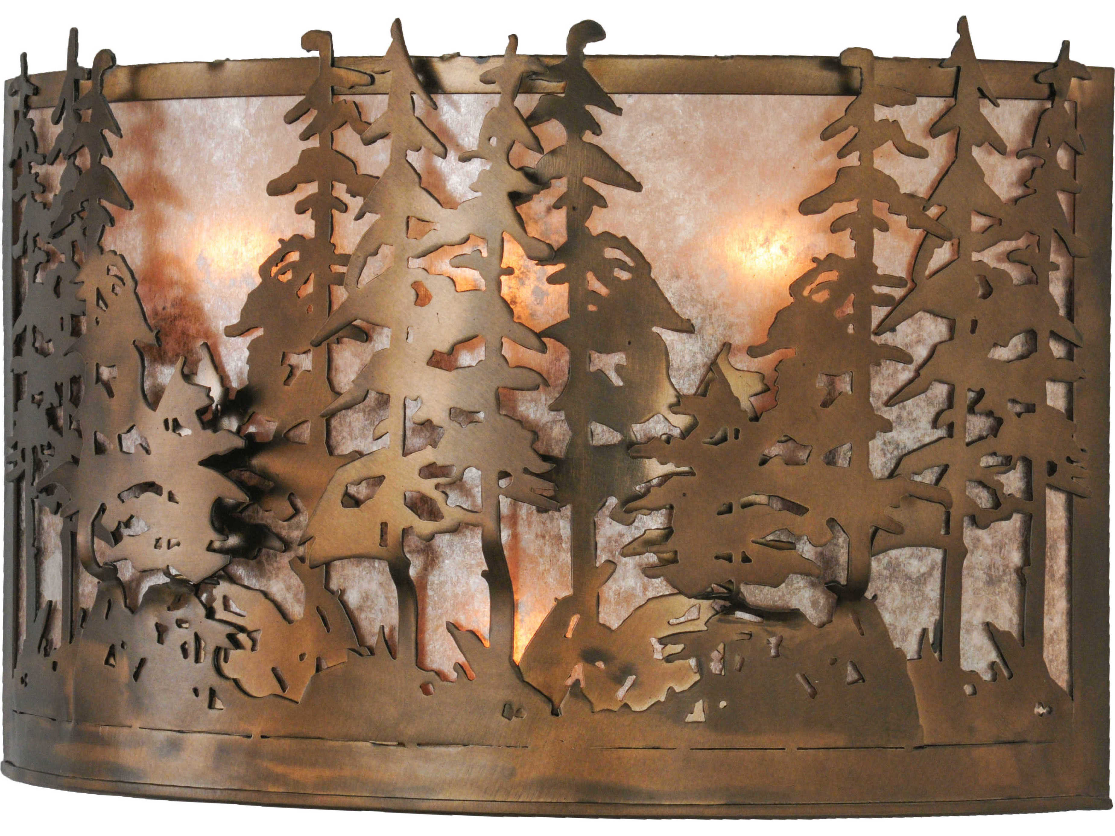 Meyda Rustic 4-Light Copper Wall Sconce