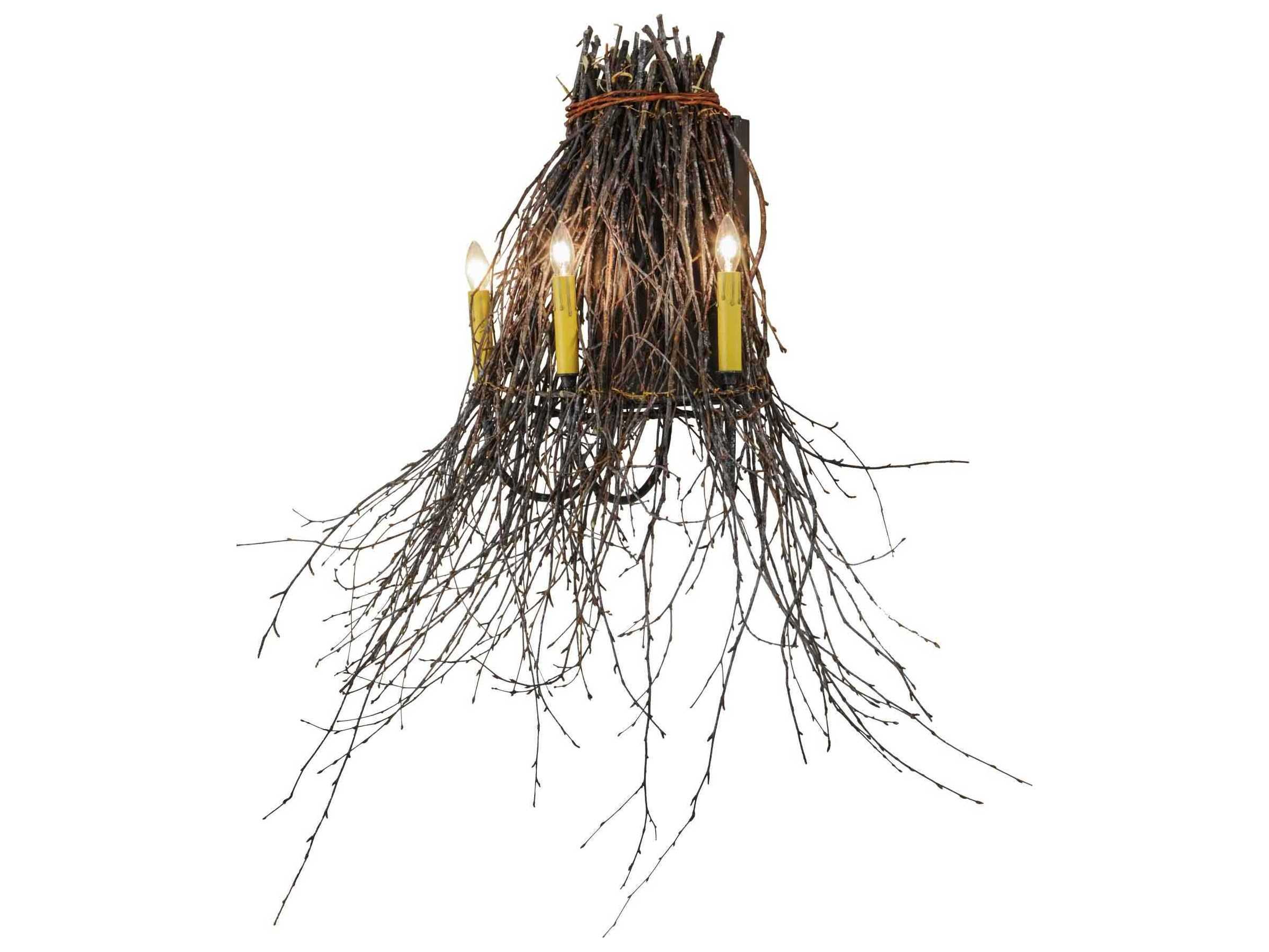 Meyda Twigs 3-Light Bronze Wall Sconce