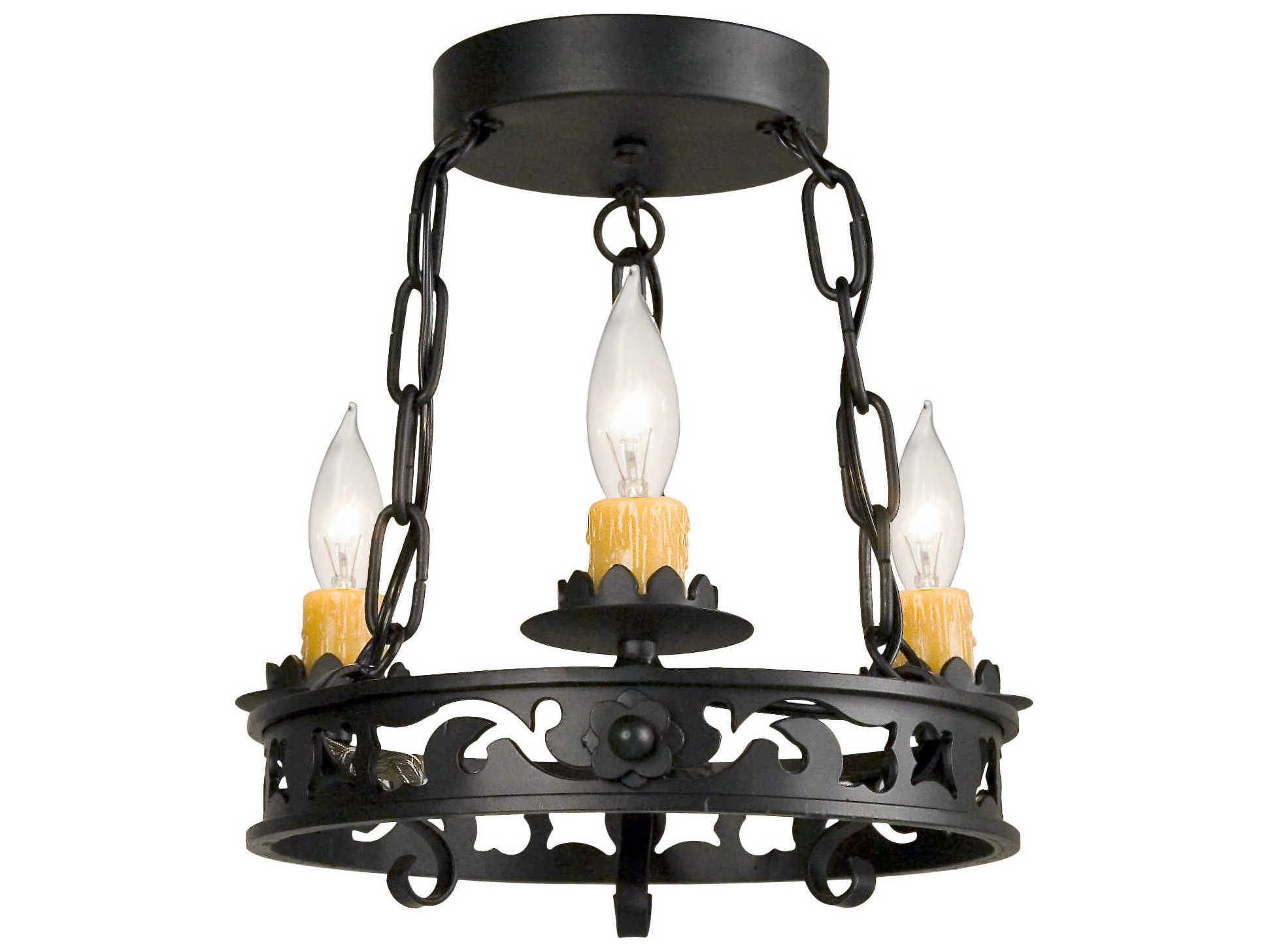 Meyda Sagebrush 3-Light Black Mini Pendant