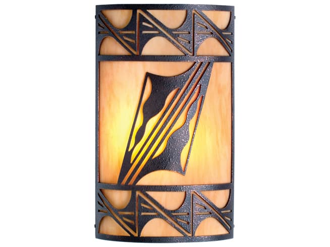 Meyda San Tan 2-Light Copper Rust Brown Wall Sconce