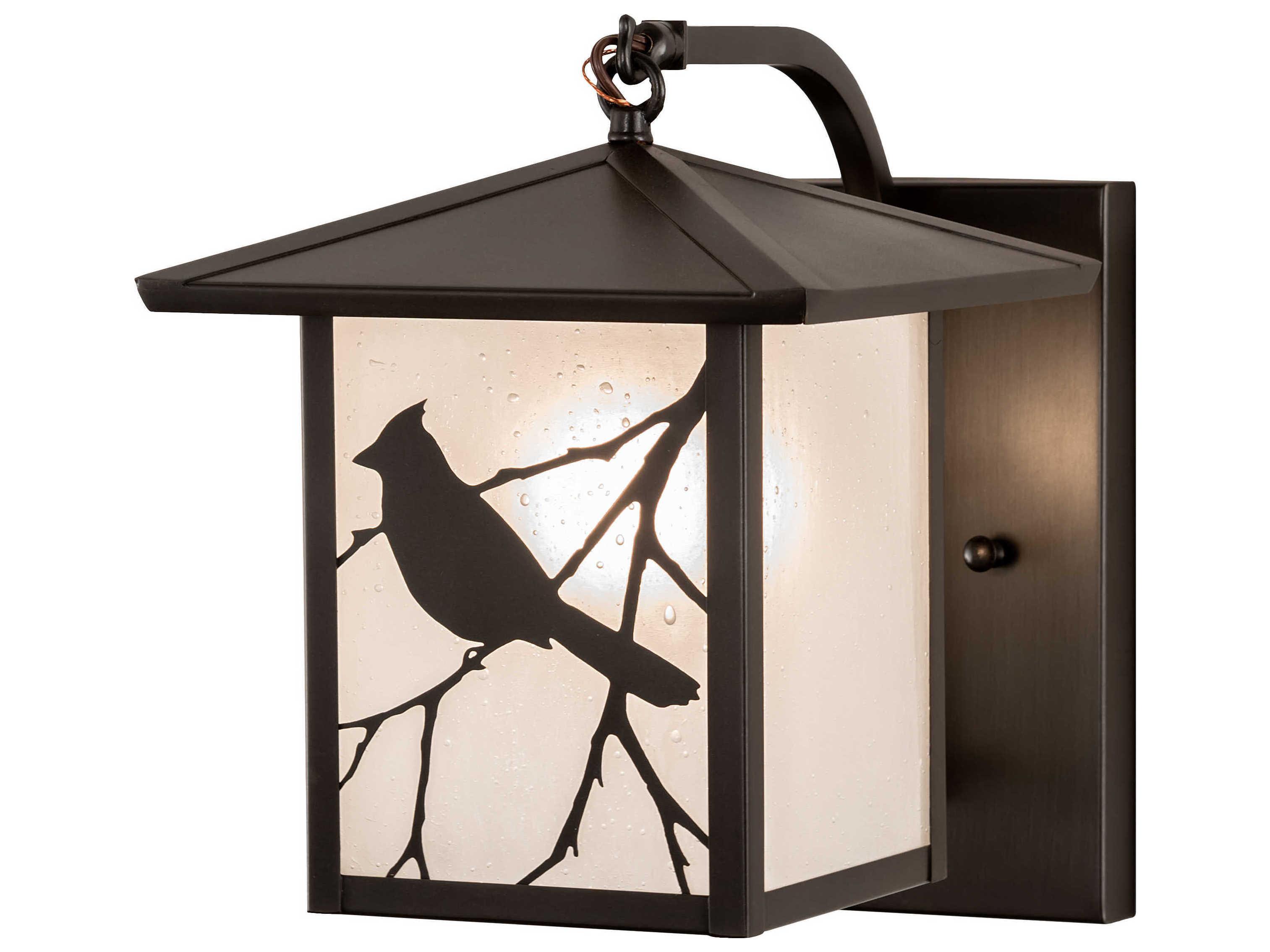 Meyda Seneca Song Bird 1 - Light Glass Outdoor Wall Light