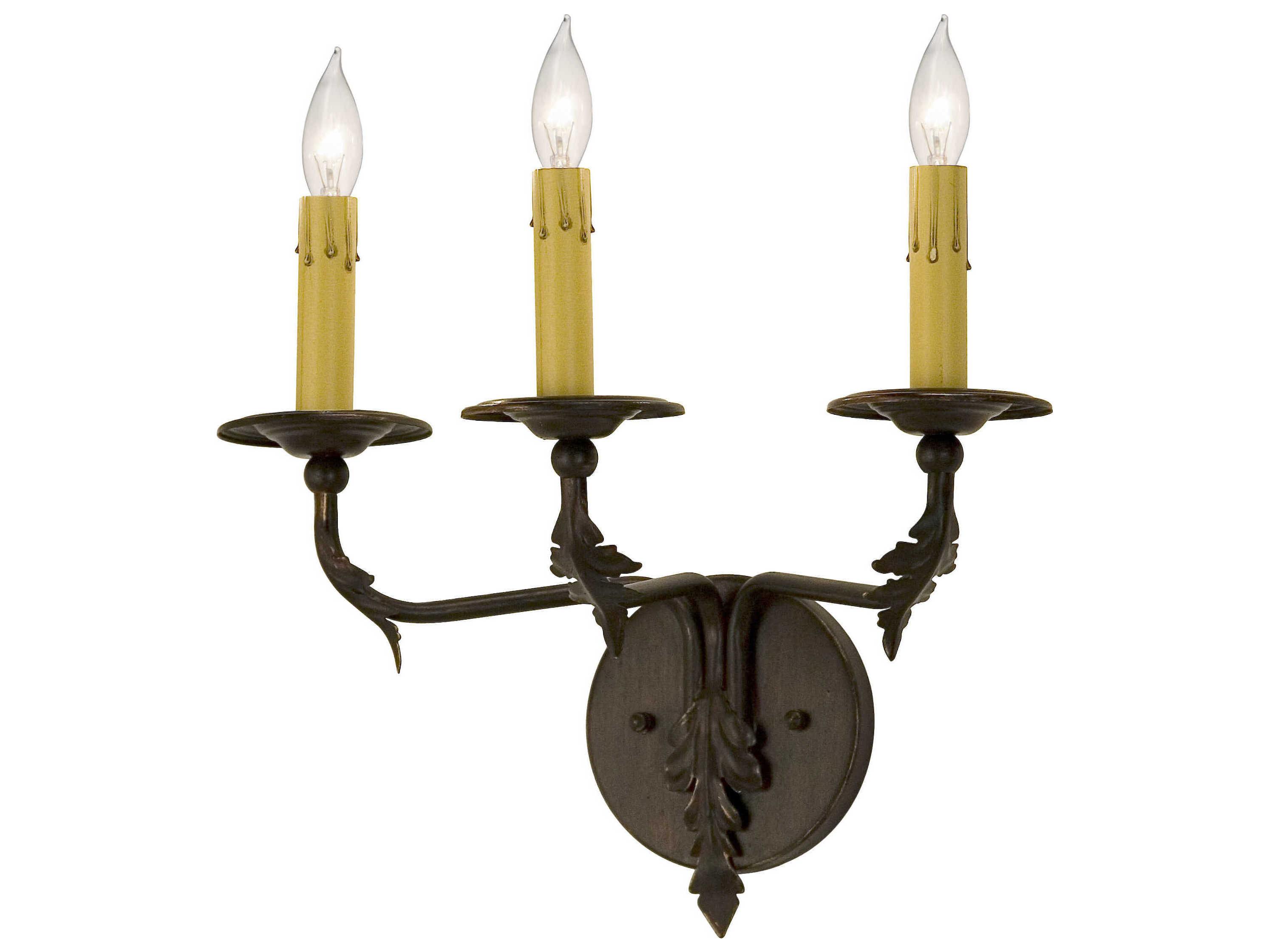 Meyda Sergius 3-Light Brown Wall Sconce